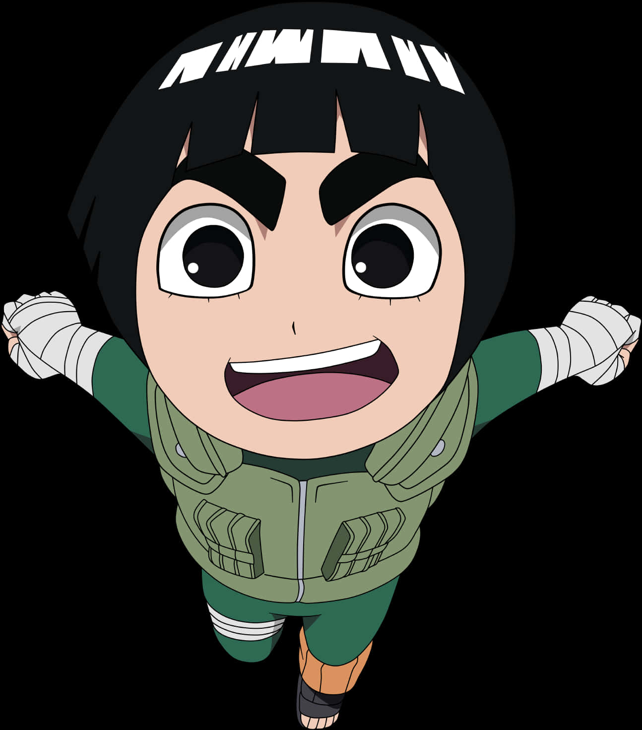 Rock Lee Mhusika wa Anime Pozi la Furaha Picha ya Ukuta