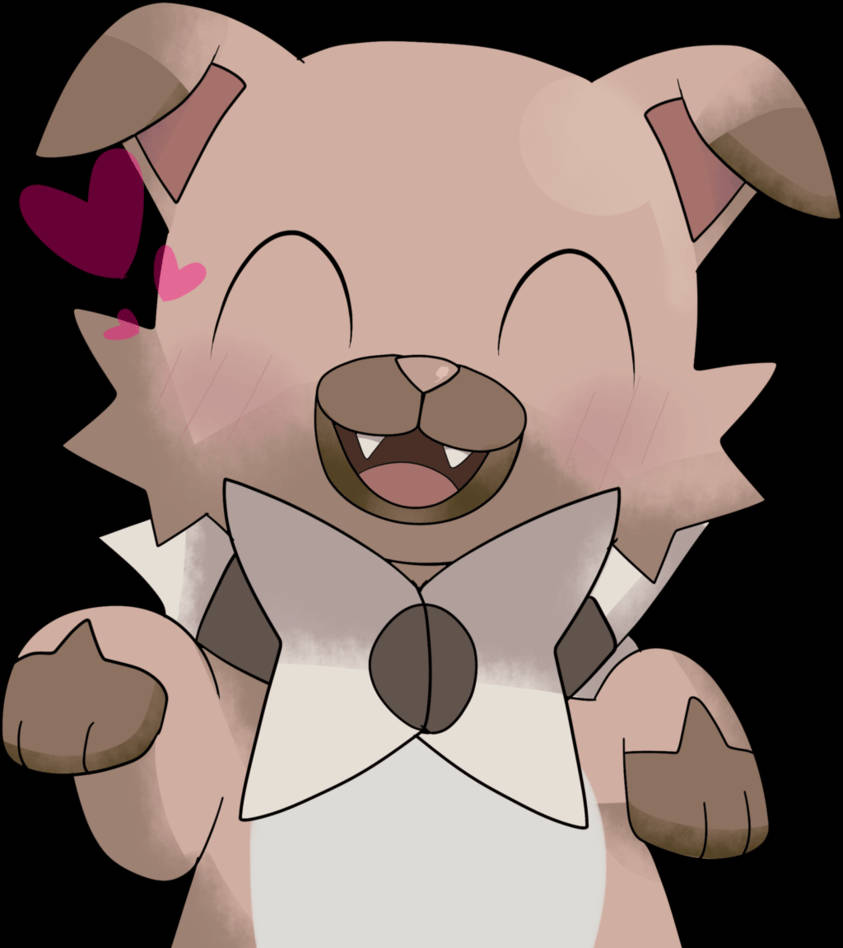Rockruff Furaha na Aibu Picha ya Ukuta