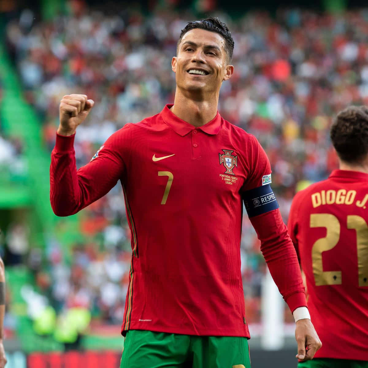 Ronaldo Akiangazia Uwanjani Picha ya Ukuta