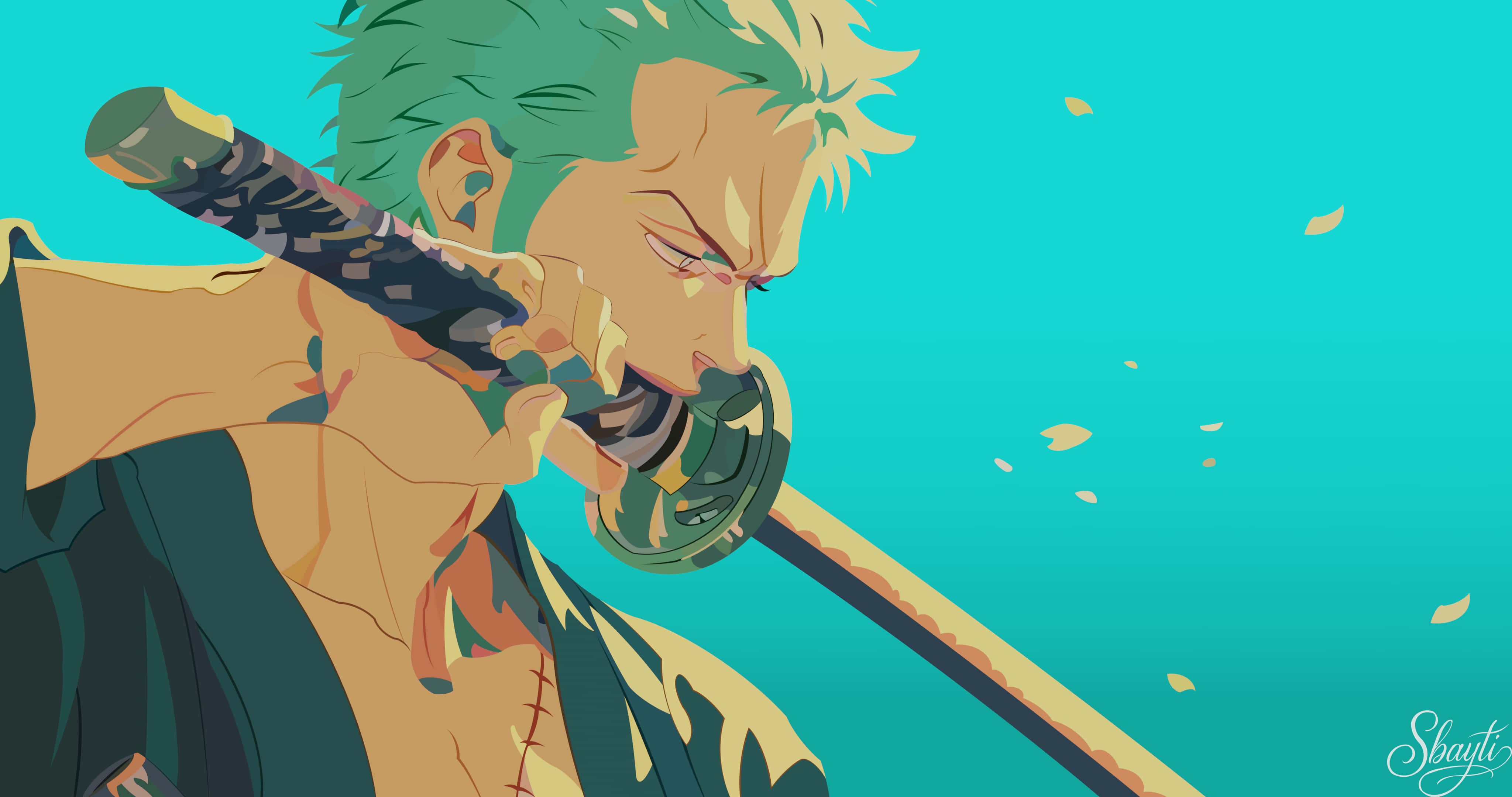 Roronoa Zoro Akiji Vita Picha ya Ukuta
