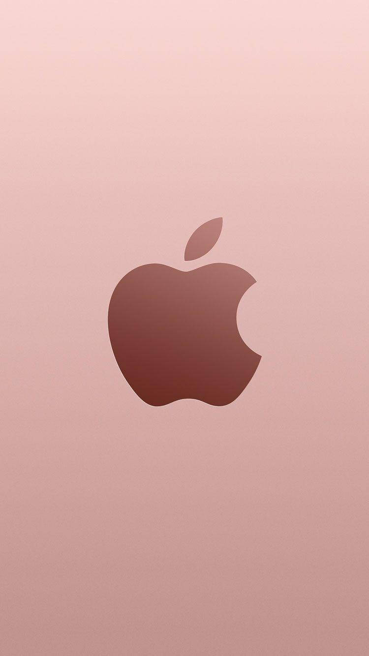 Rose Gold Apple Logo iPhone SE Picha ya Ukuta