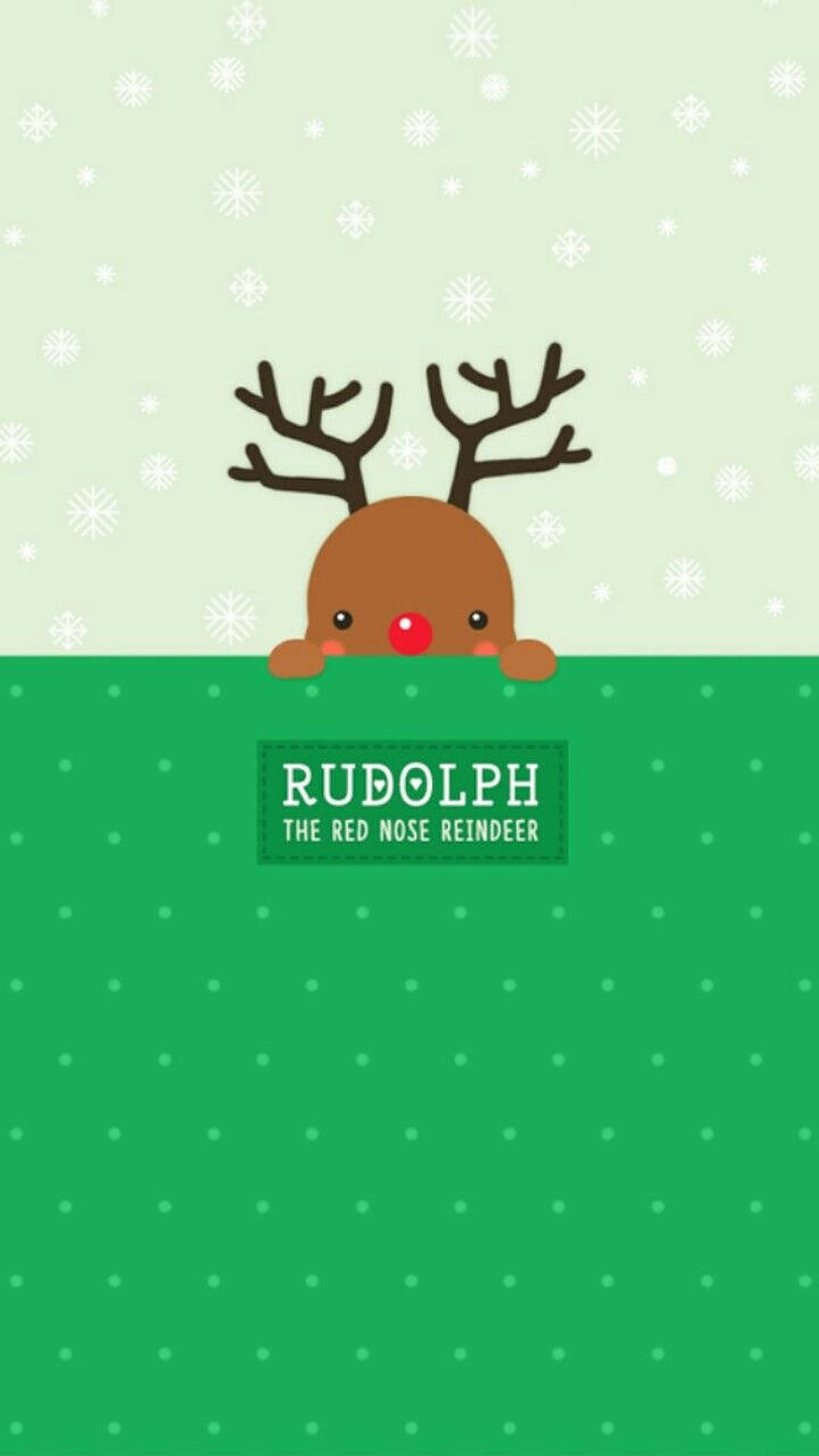 Rudolph Mrembo wa Krismasi Picha ya Ukuta