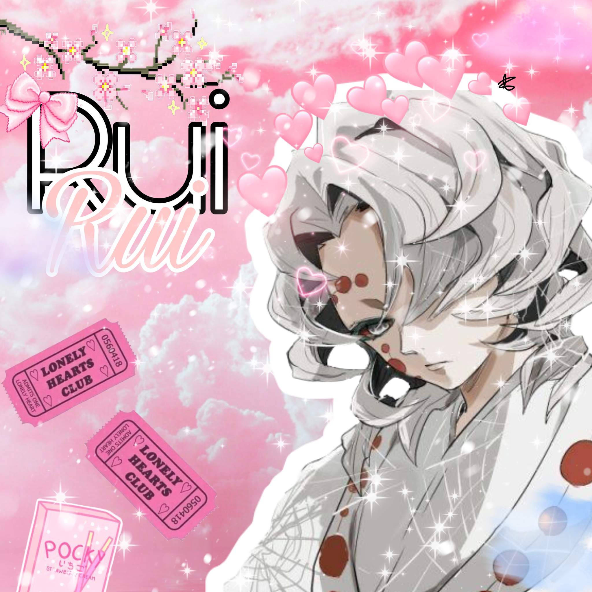 Rui Pink wa Demon Slayer Picha ya Ukuta