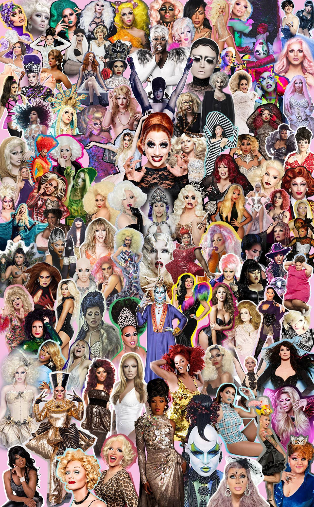RuPaul's Drag Race Collage Picha ya Ukuta