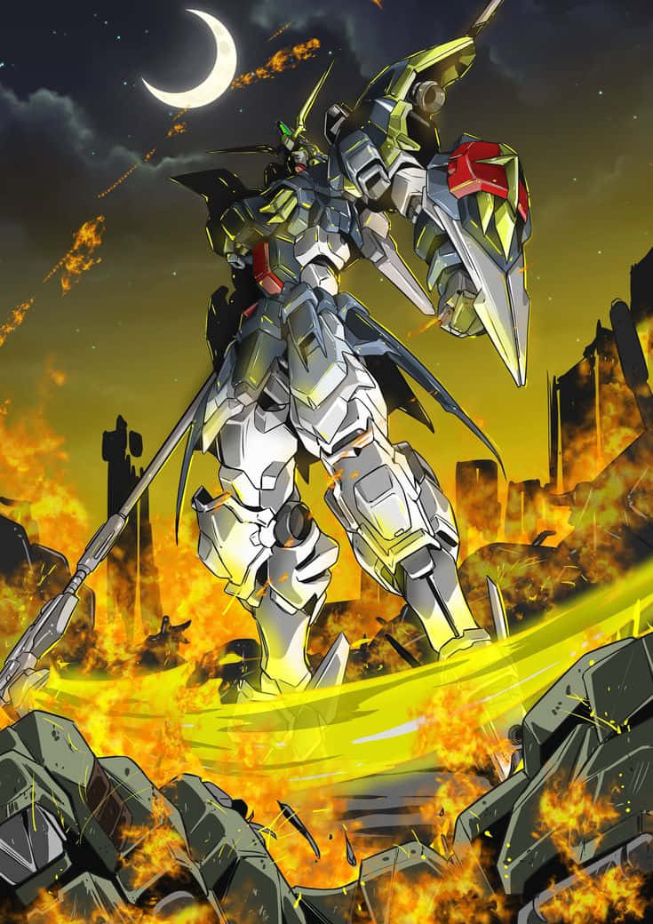RX-78-2 Gundam Inachukua Hatua Kwa Nguvu Picha ya Ukuta