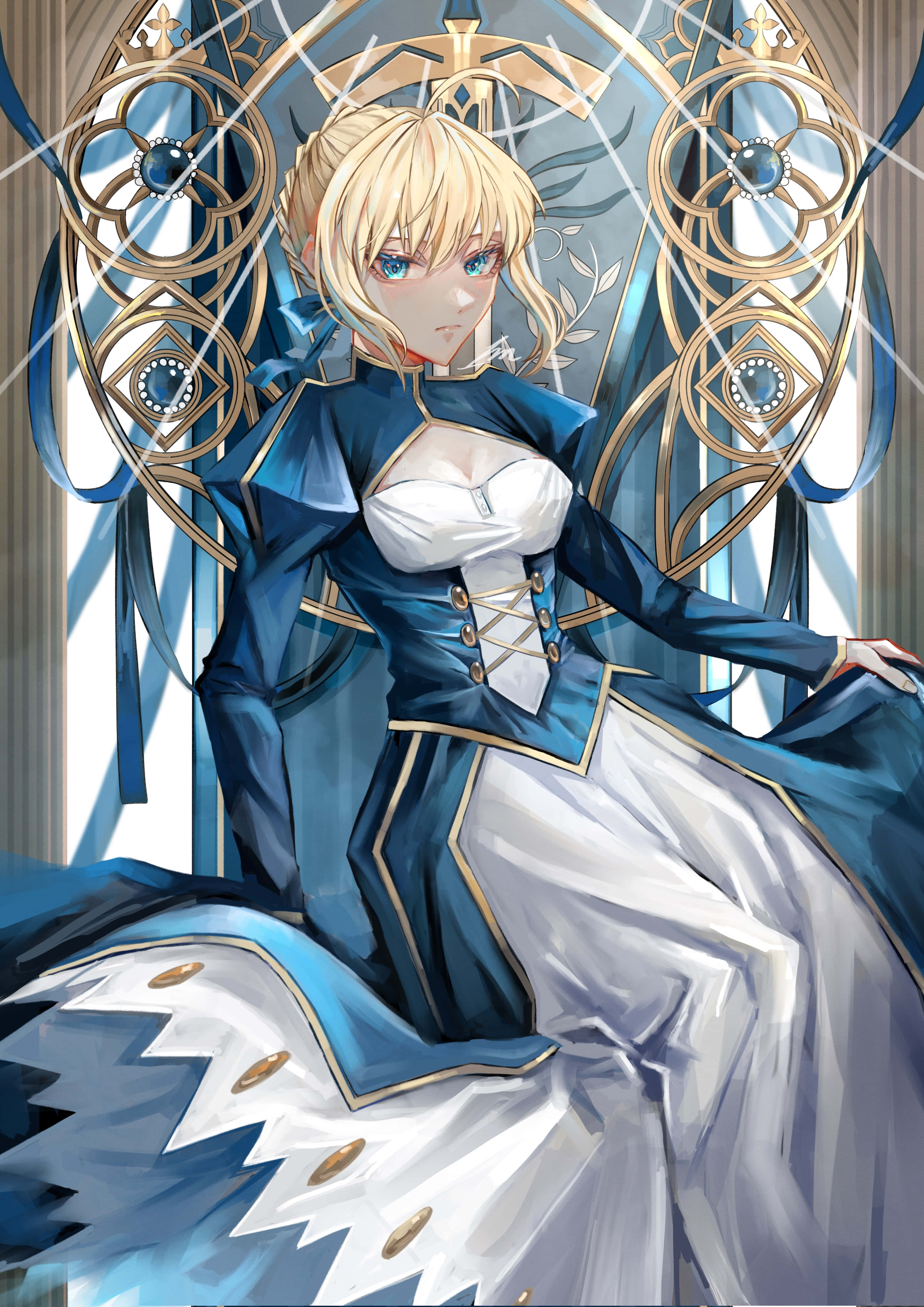 Saber Fate Stay Night Juu Ya Chuma Picha ya Ukuta