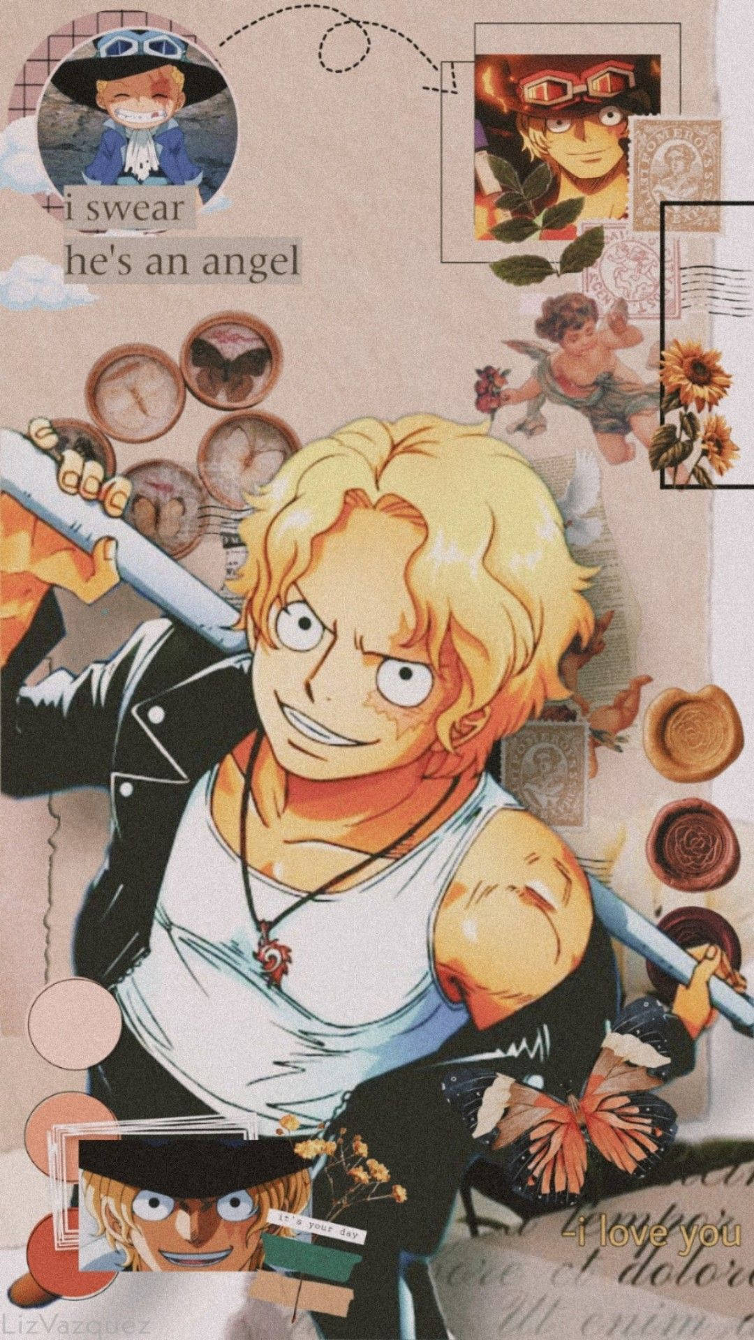 Sabo One Piece Aesthetic ya Kuvutia Picha ya Ukuta