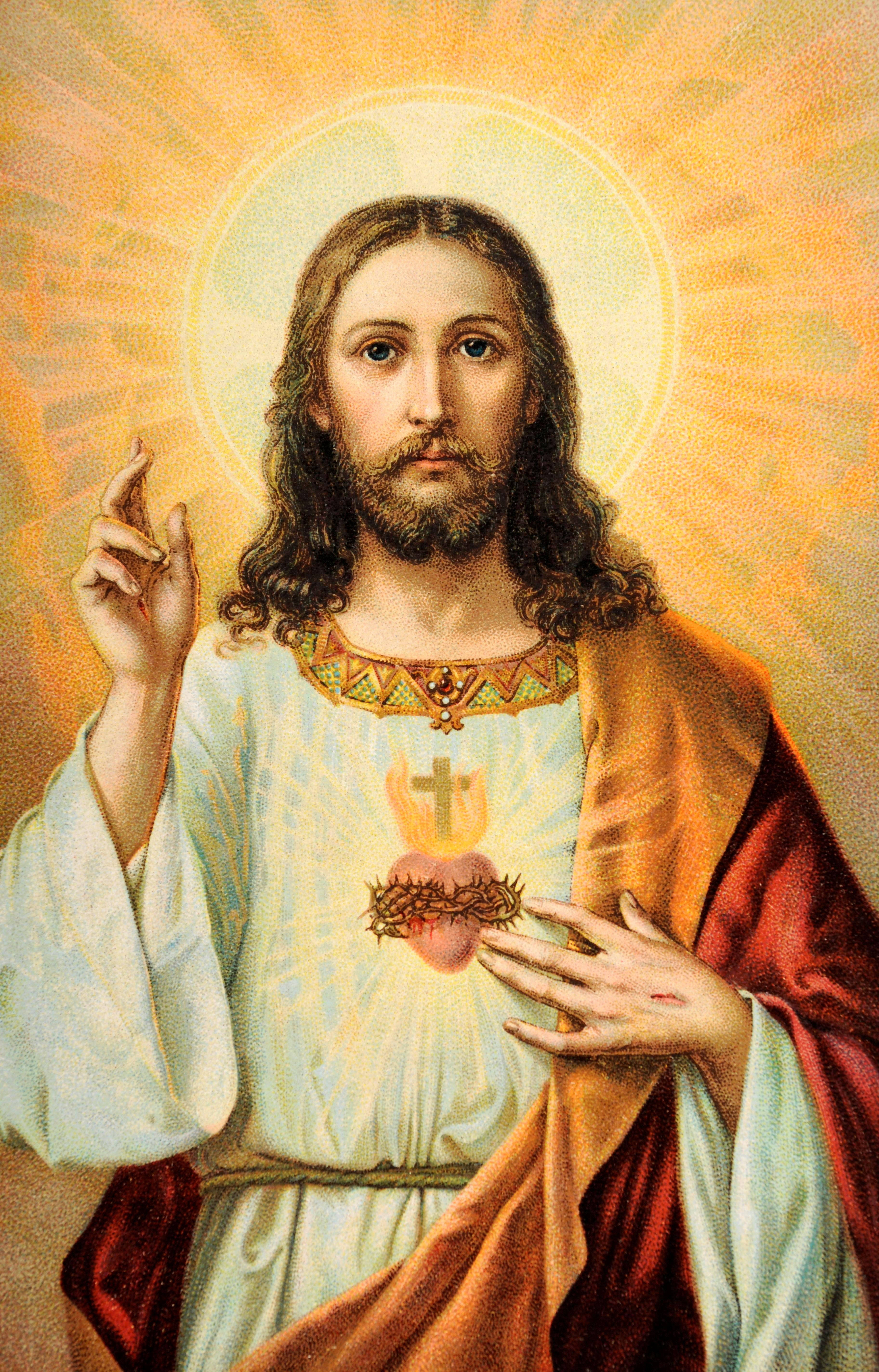 Sacred Heart Jesus 4K iPhone Picha ya Ukuta