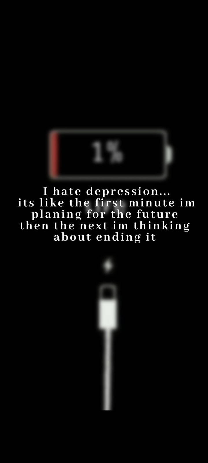 Sad Quote I Hate Depression Picha ya Ukuta