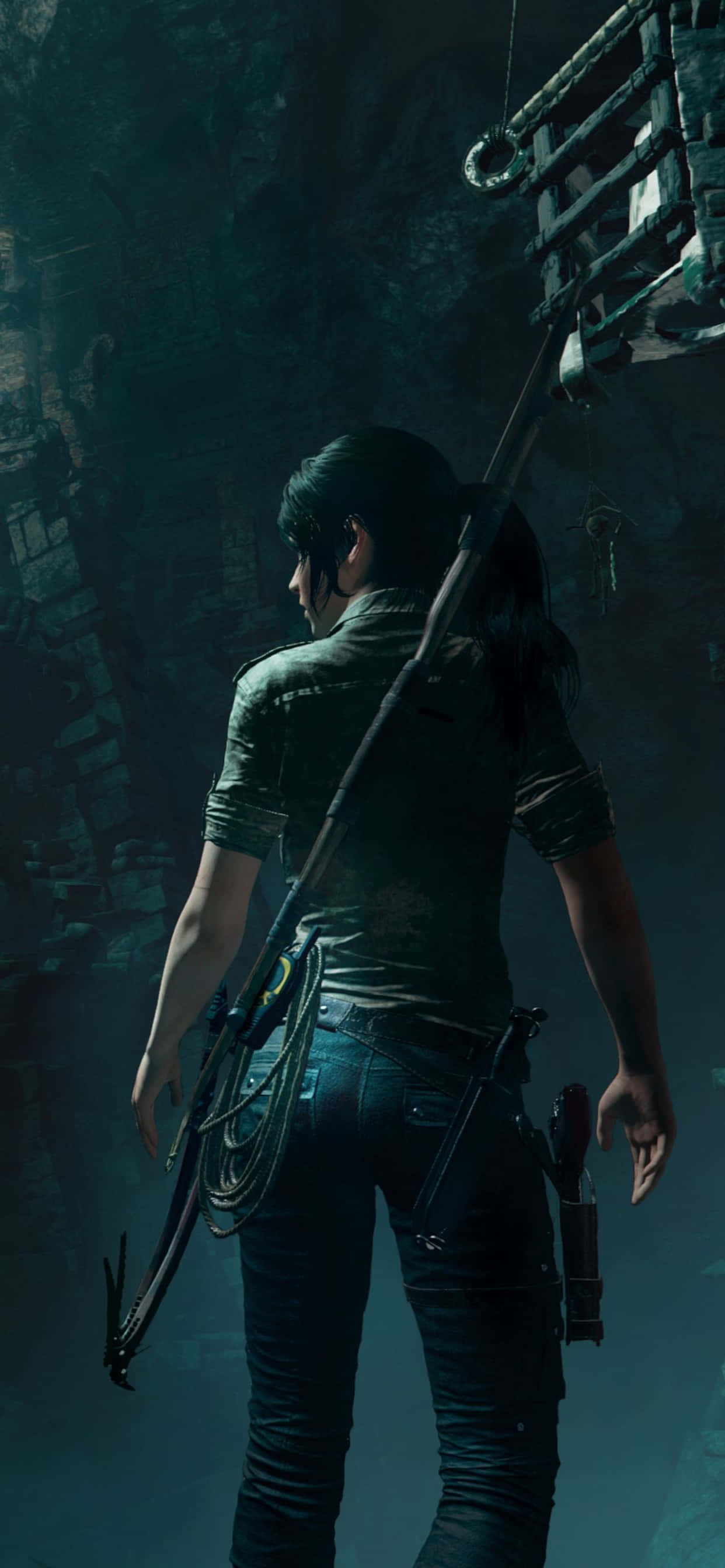 Safari kupitia Rise Of The Tomb Raider kwenye iPhone Xs Max yako Picha ya Ukuta