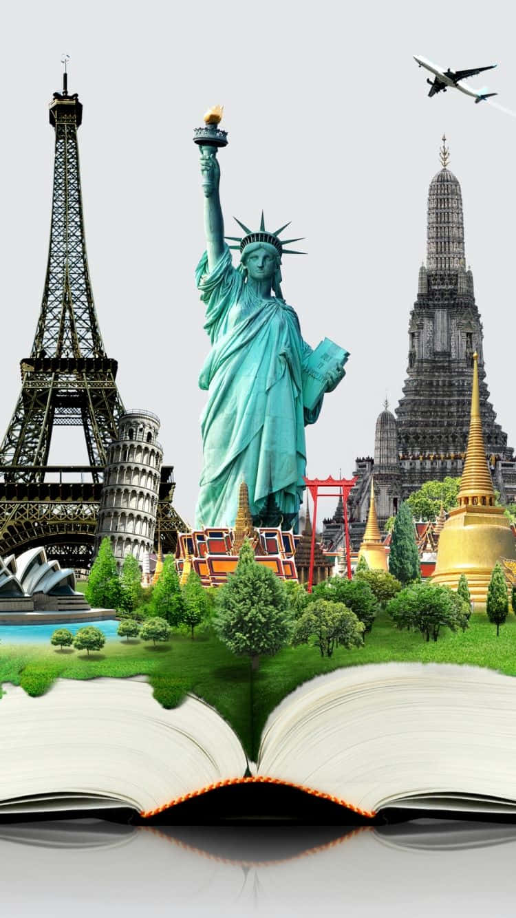 Safari Simu za Kigeni Vivutio vya Kimataifa Picha ya Ukuta