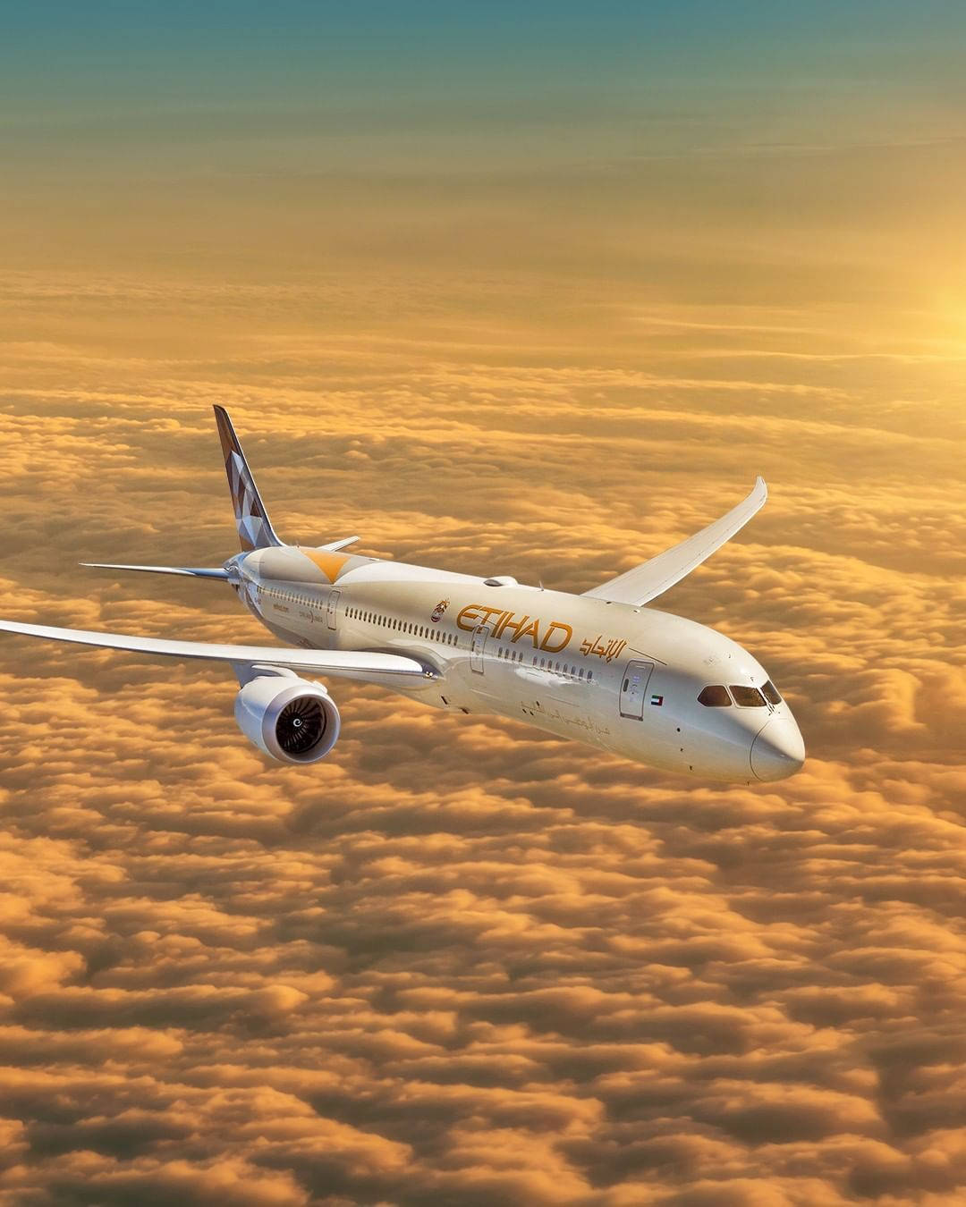 Safari ya Machweo na Etihad Airways Picha ya Ukuta