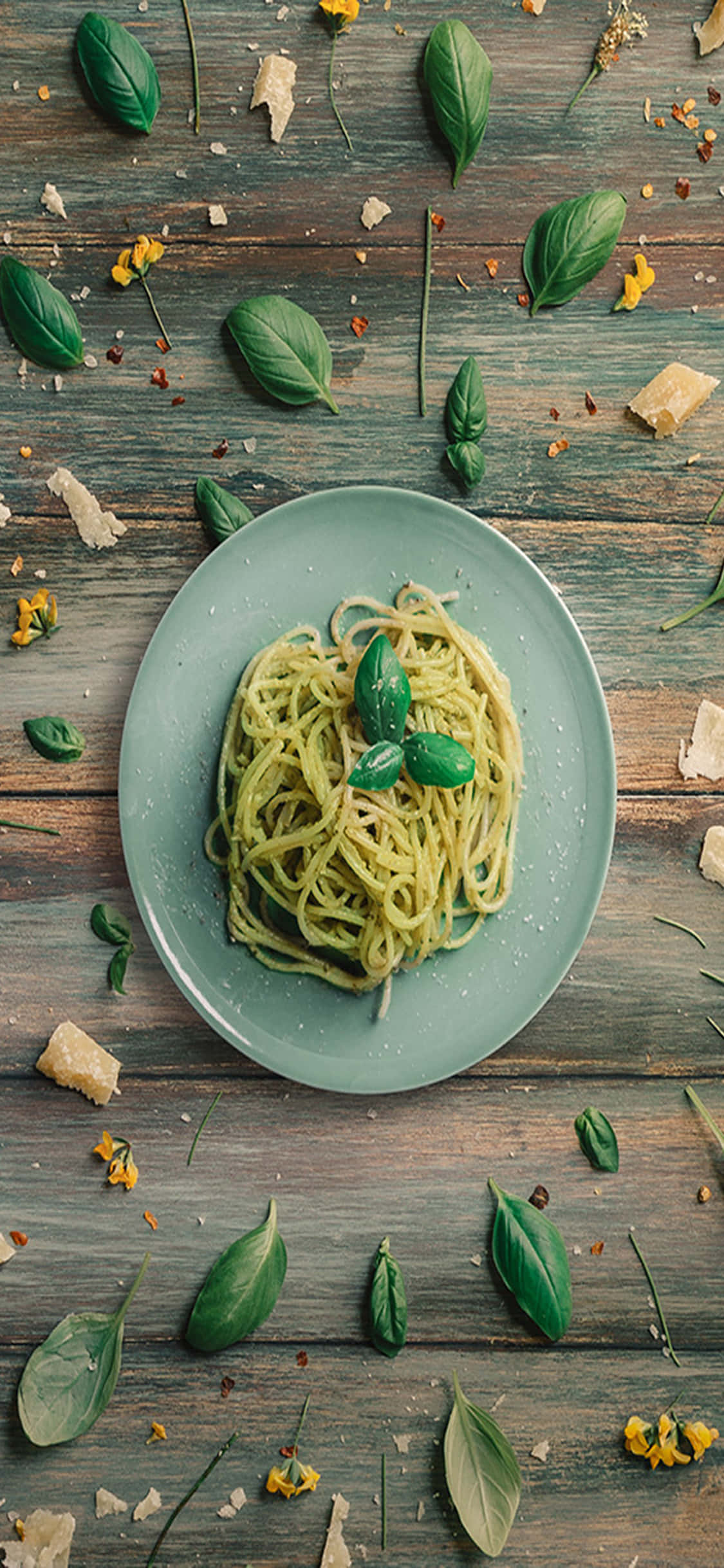 Safu ya Pasta ya Pesto kwa iPhone X Picha ya Ukuta