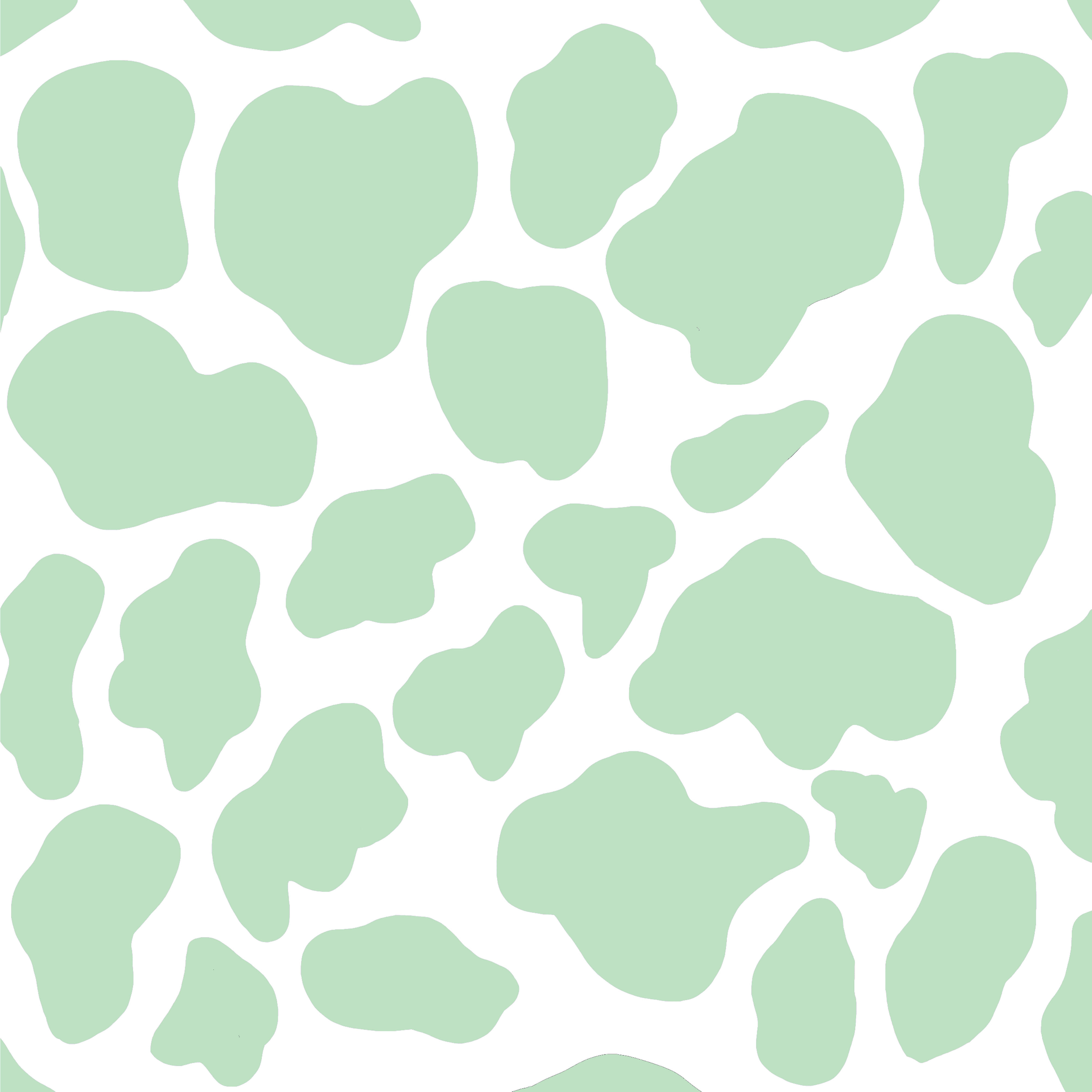 Sage Green Aesthetic Alama za Ng'ombe Picha ya Ukuta