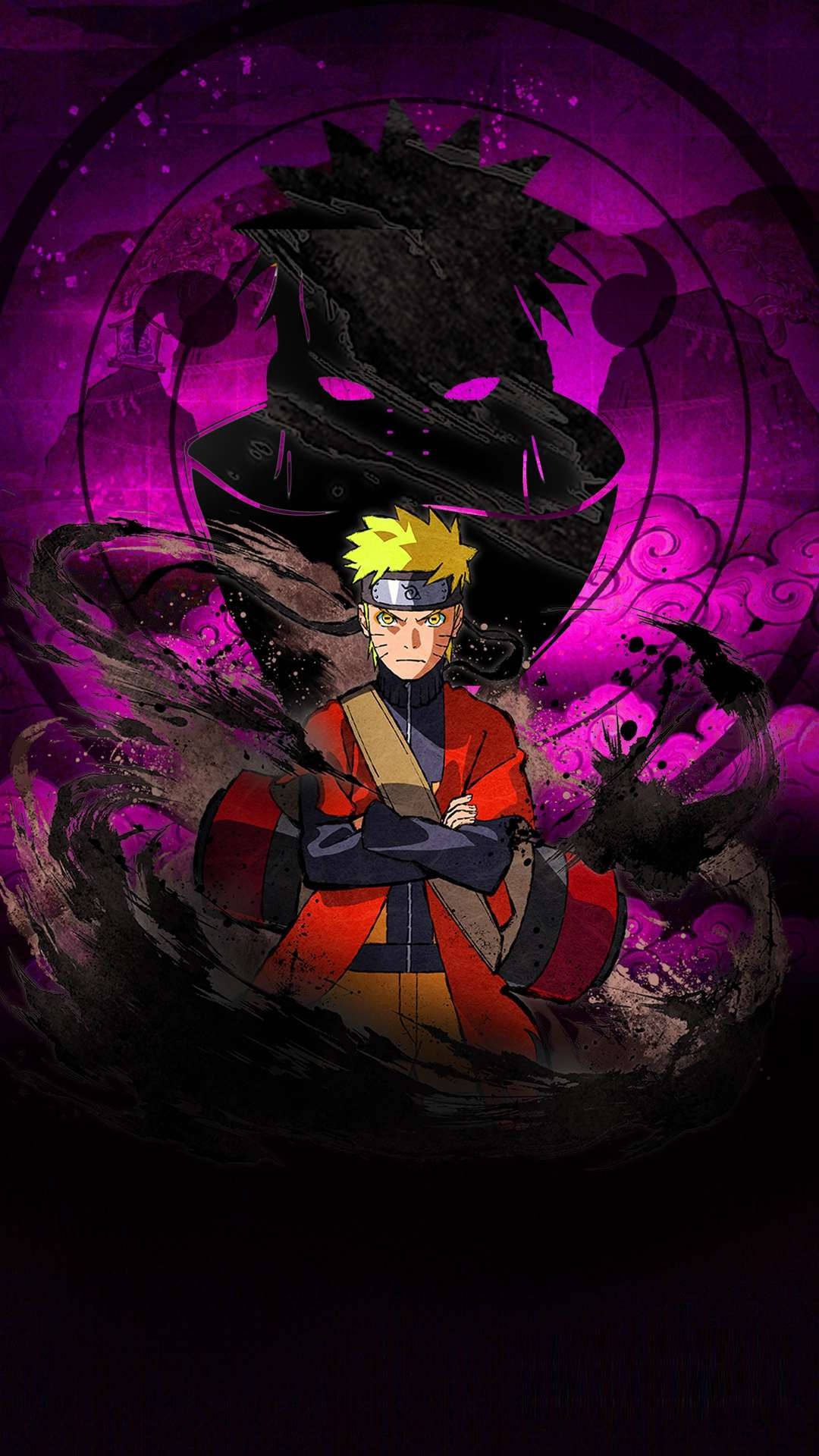 Sage Naruto na Sasuke Sharingan Picha ya Ukuta