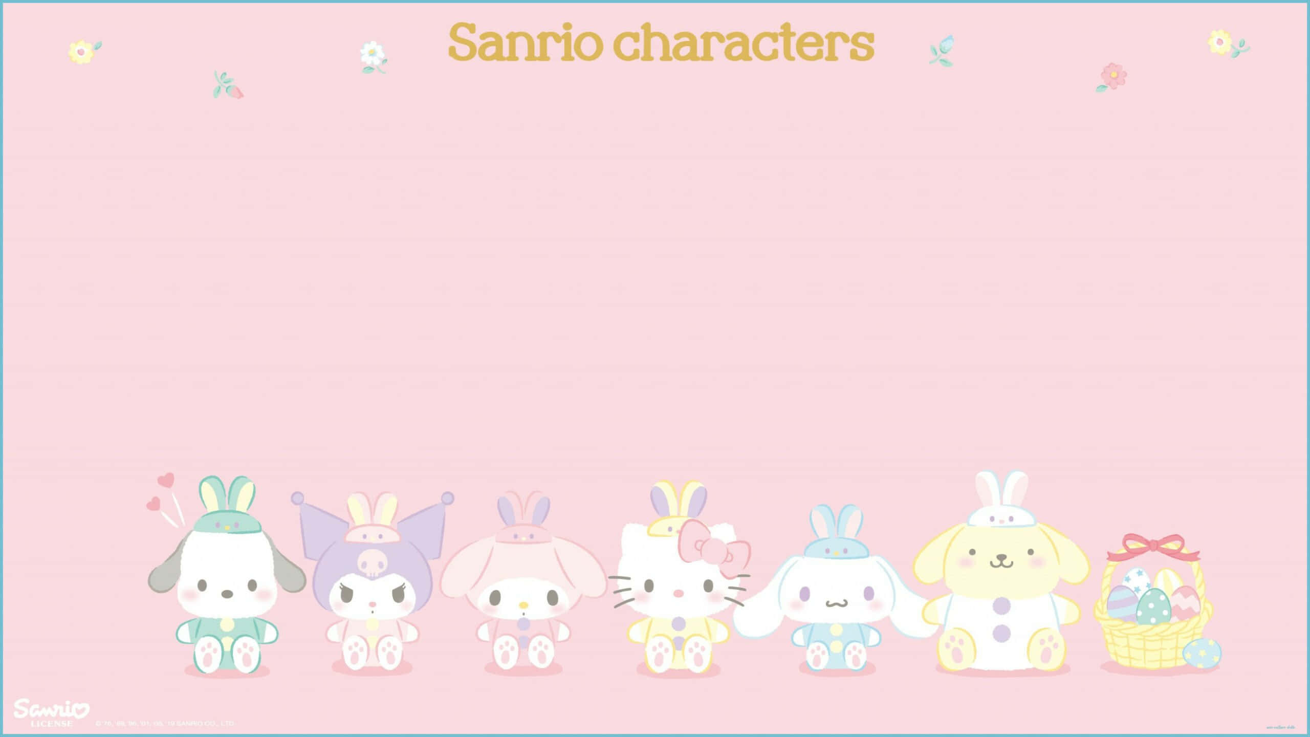 Sahaba wa Kwanza - Hello Kitty na wafuasi wake wa Sanrio Picha ya Ukuta