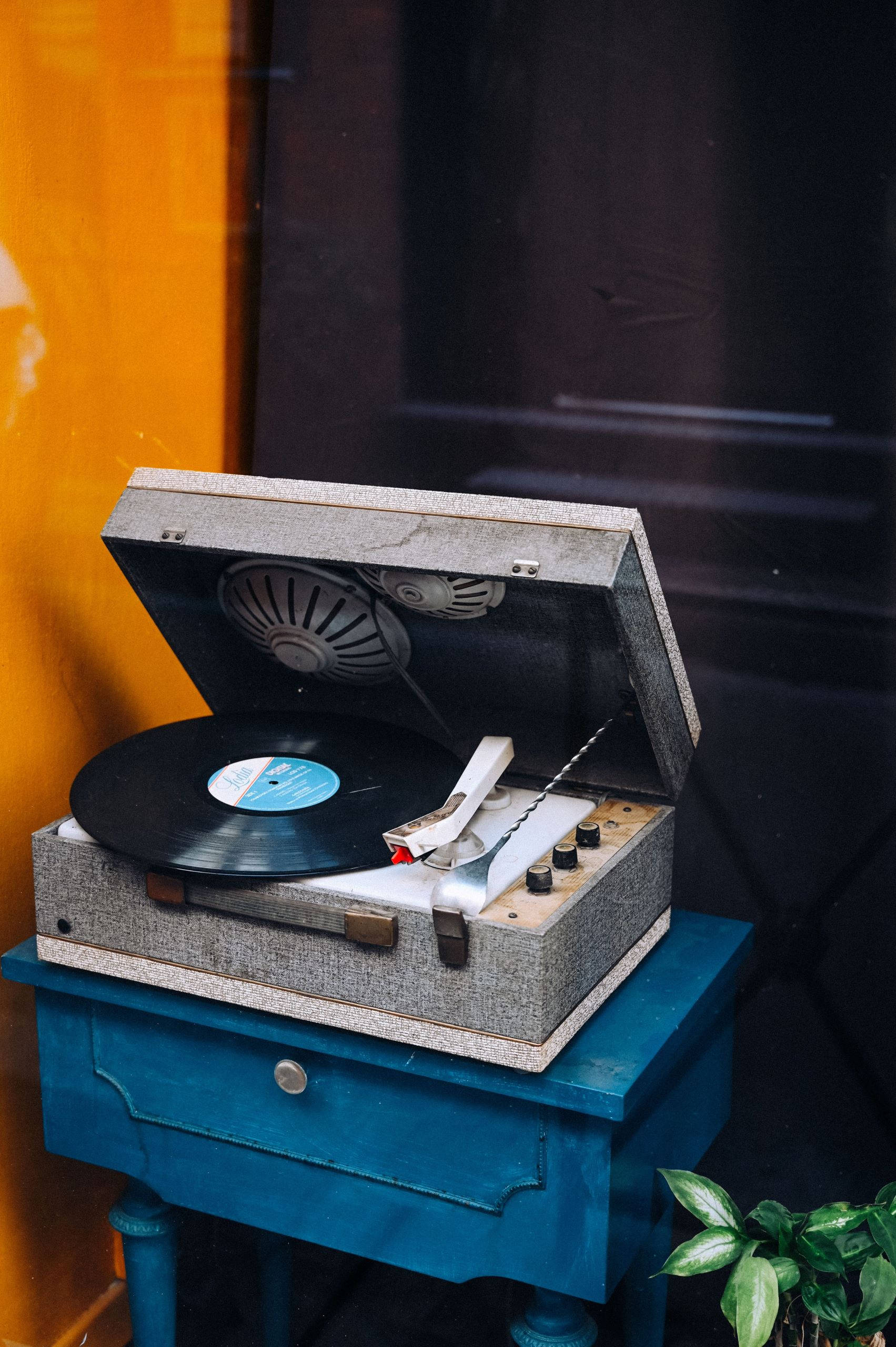 Sahani ya Muziki ya Retro Picha ya Ukuta