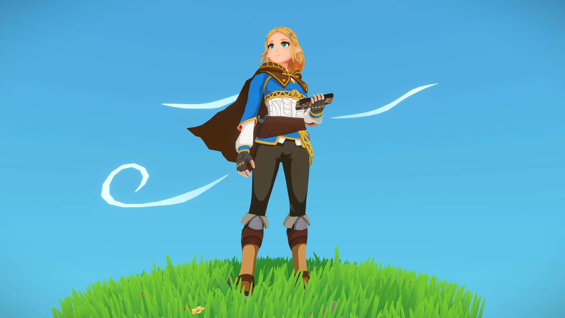 Sahau ulimwengu, wacha tucheze na kugundua ardhi mpya za kustaajabisha za Zelda! Picha ya Ukuta