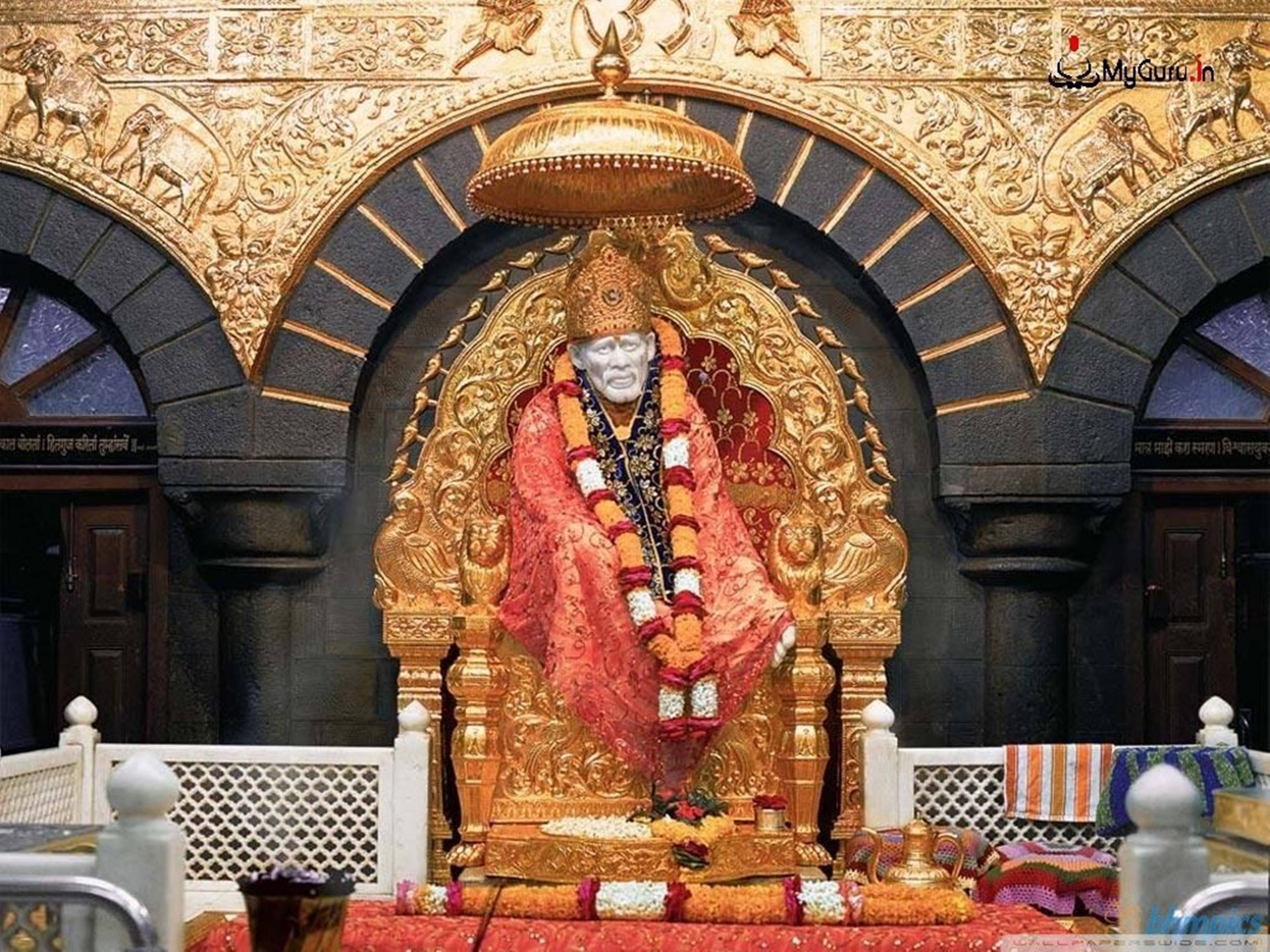 Sai Baba Msikitini Shirdi 4K Picha ya Ukuta