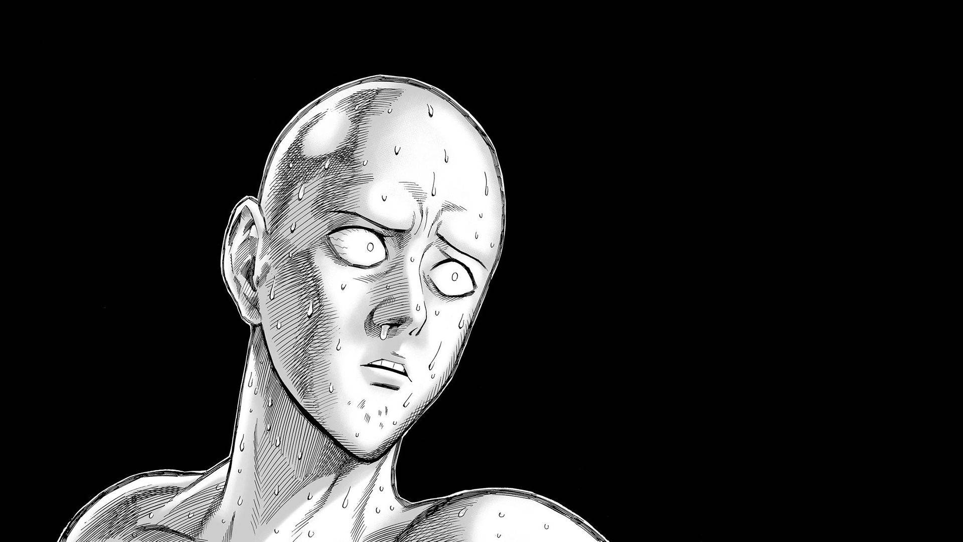 Saitama wa Anime ya Kuchekesha ya Kijivu Picha ya Ukuta