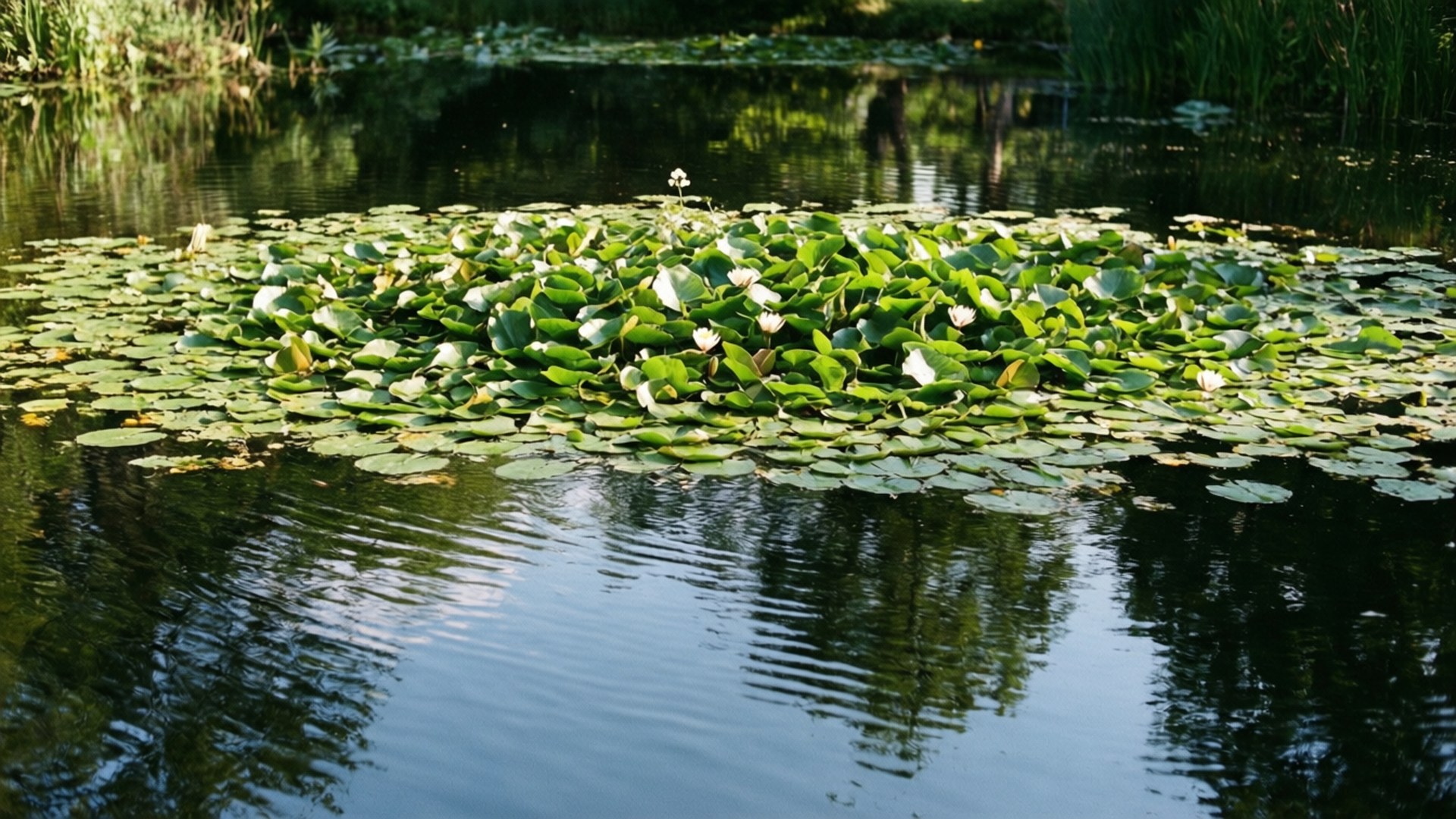 Sakina ya Lily Pad Picha ya Ukuta