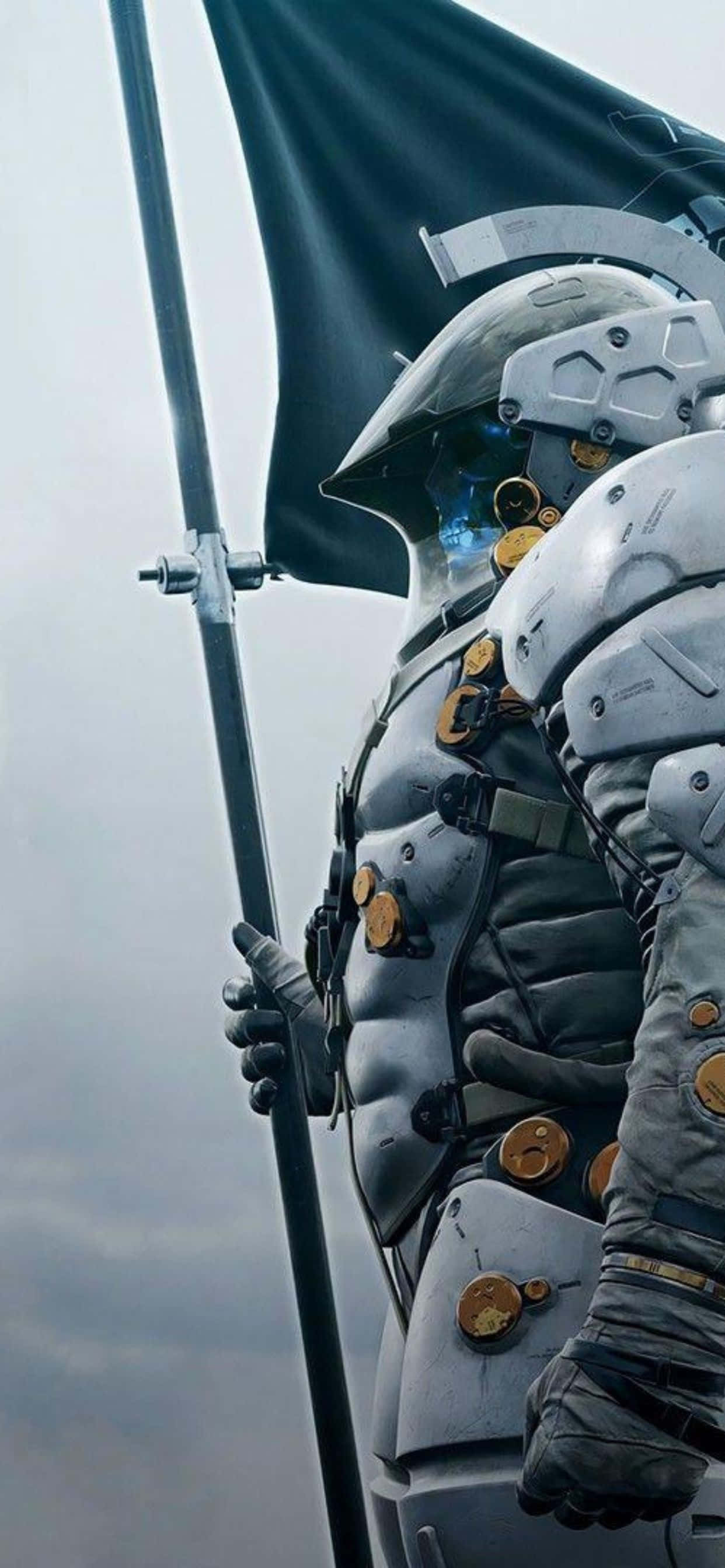 Salamu ulimwengu wa Death Stranding kwenye iPhone Xs Max Picha ya Ukuta