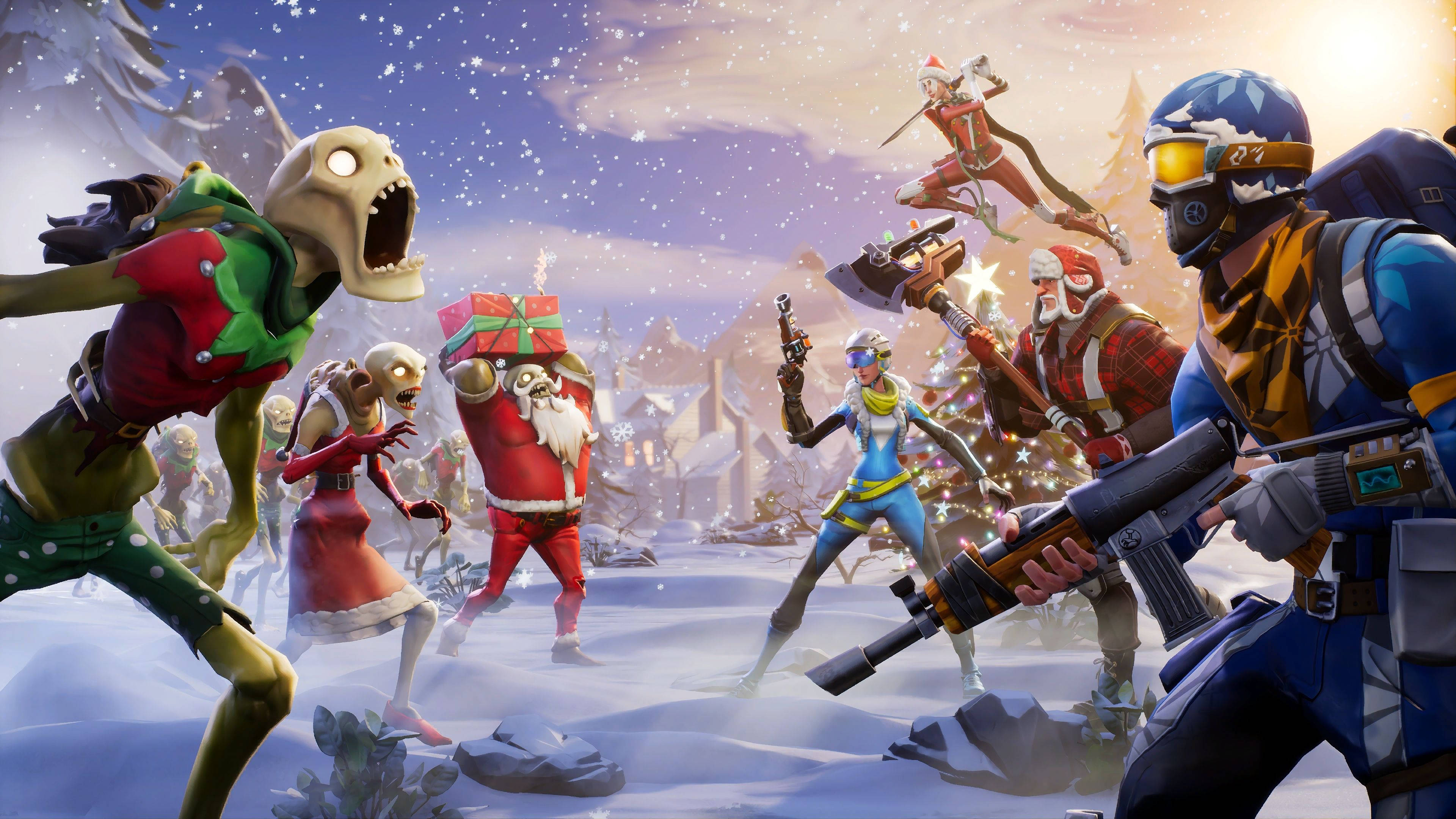 Salimisha Likizo na Fortnite Save the World Picha ya Ukuta