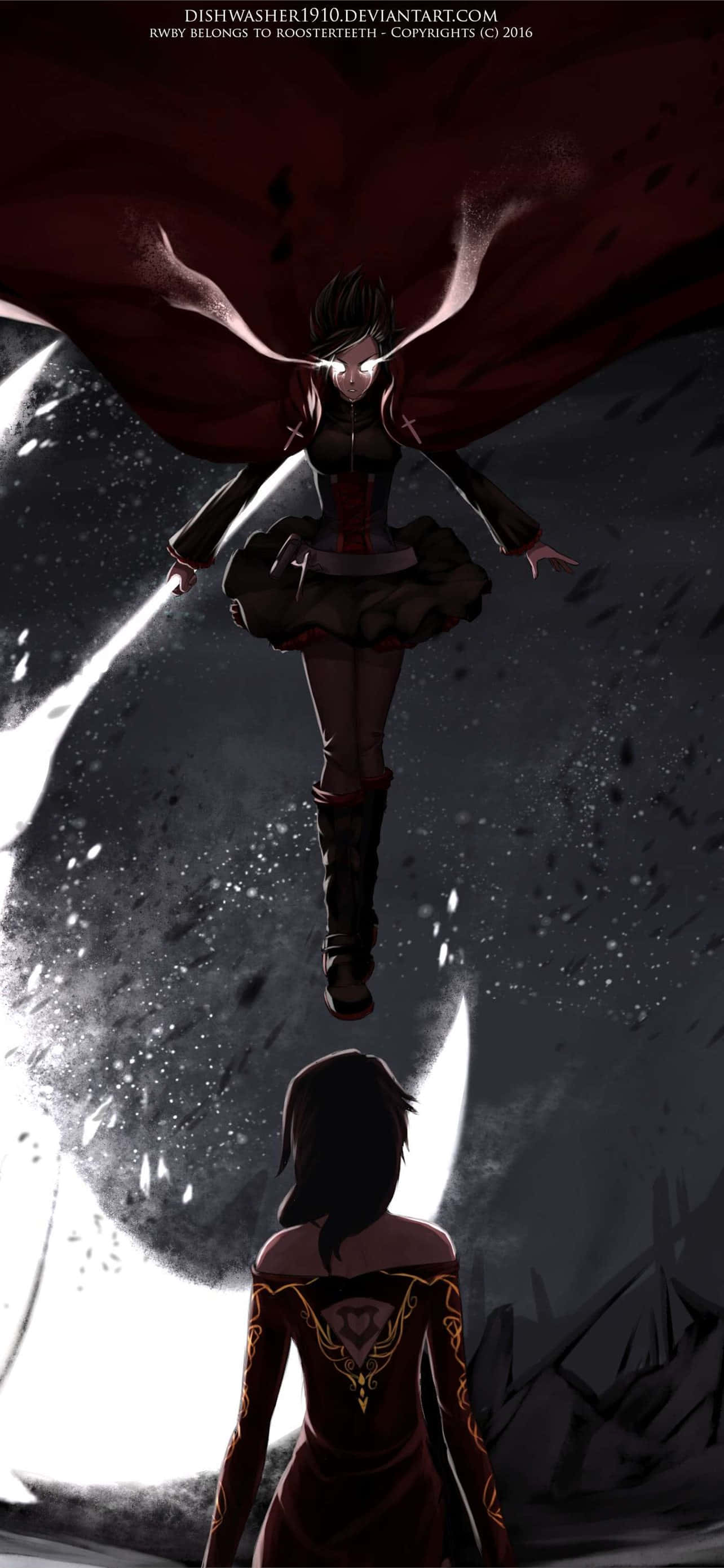 Sambaza na watazamaji wetu kwenye michezo yao ya kusisimua, kama superhero, katika mfululizo wa anime wa mtandao RWBY Picha ya Ukuta