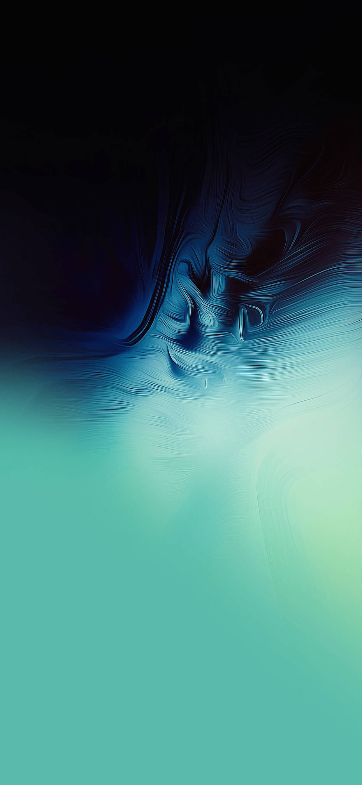 Samsung Mobile Teal Na Wimbi za Kijani Picha ya Ukuta
