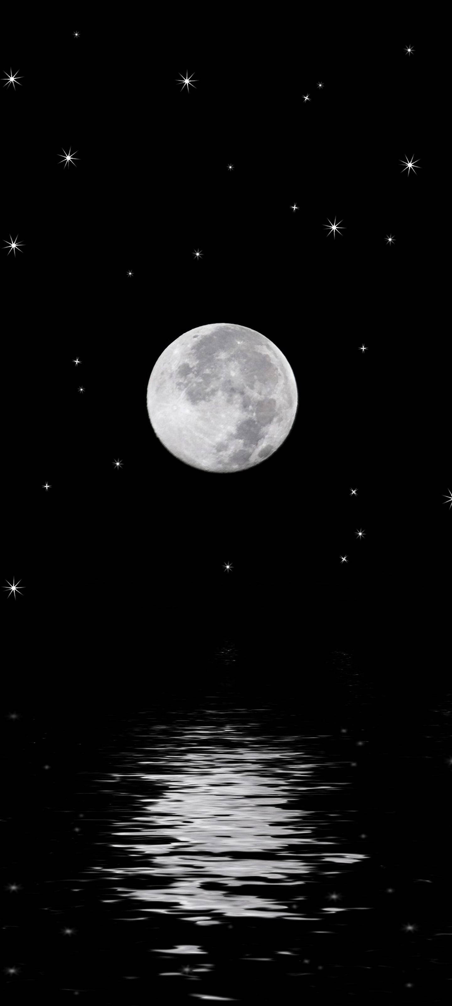 Samsung S21 Ultra Full Moon Picha ya Ukuta