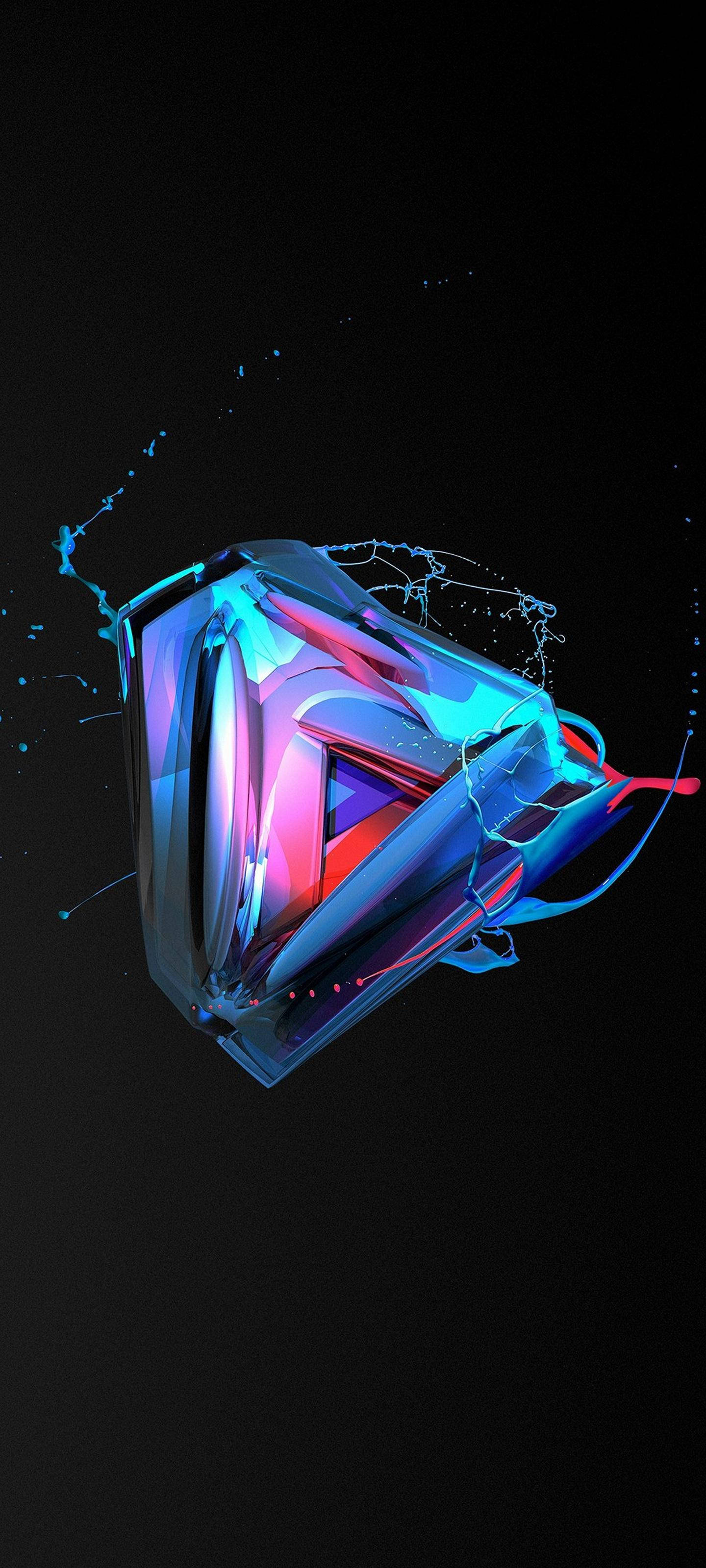 Samsung S21 Ultra Iridescent Triangle Picha ya Ukuta