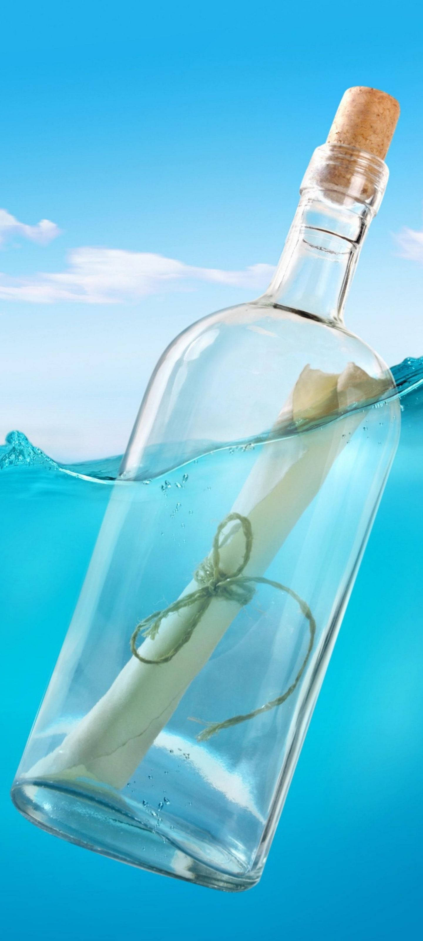 Samsung S21 Ultra Message Bottle Picha ya Ukuta