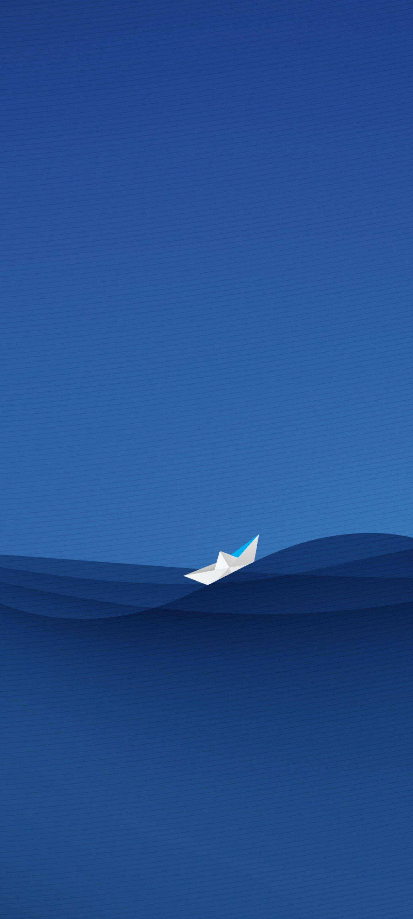 Samsung S21 Ultra Paper Boat Picha ya Ukuta