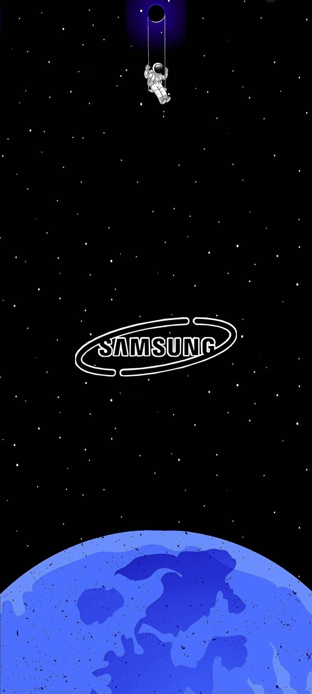 Samsung S21 Ultra Swinging Astronaut Picha ya Ukuta