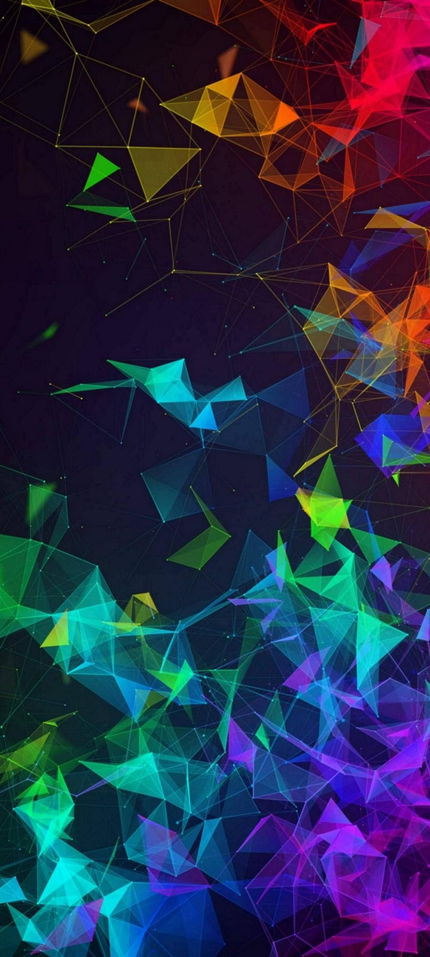 Samsung S21 Ultra Triangles za Rangi Picha ya Ukuta