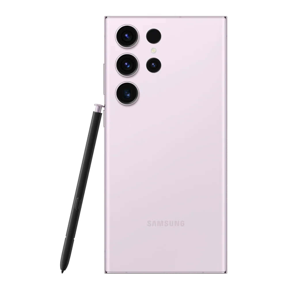 Samsung S23 Ultra Pink na S Pen Picha ya Ukuta