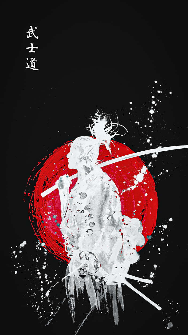 Samurai Anime Ronin Mjasirika Dijitali Sanaa Picha ya Ukuta