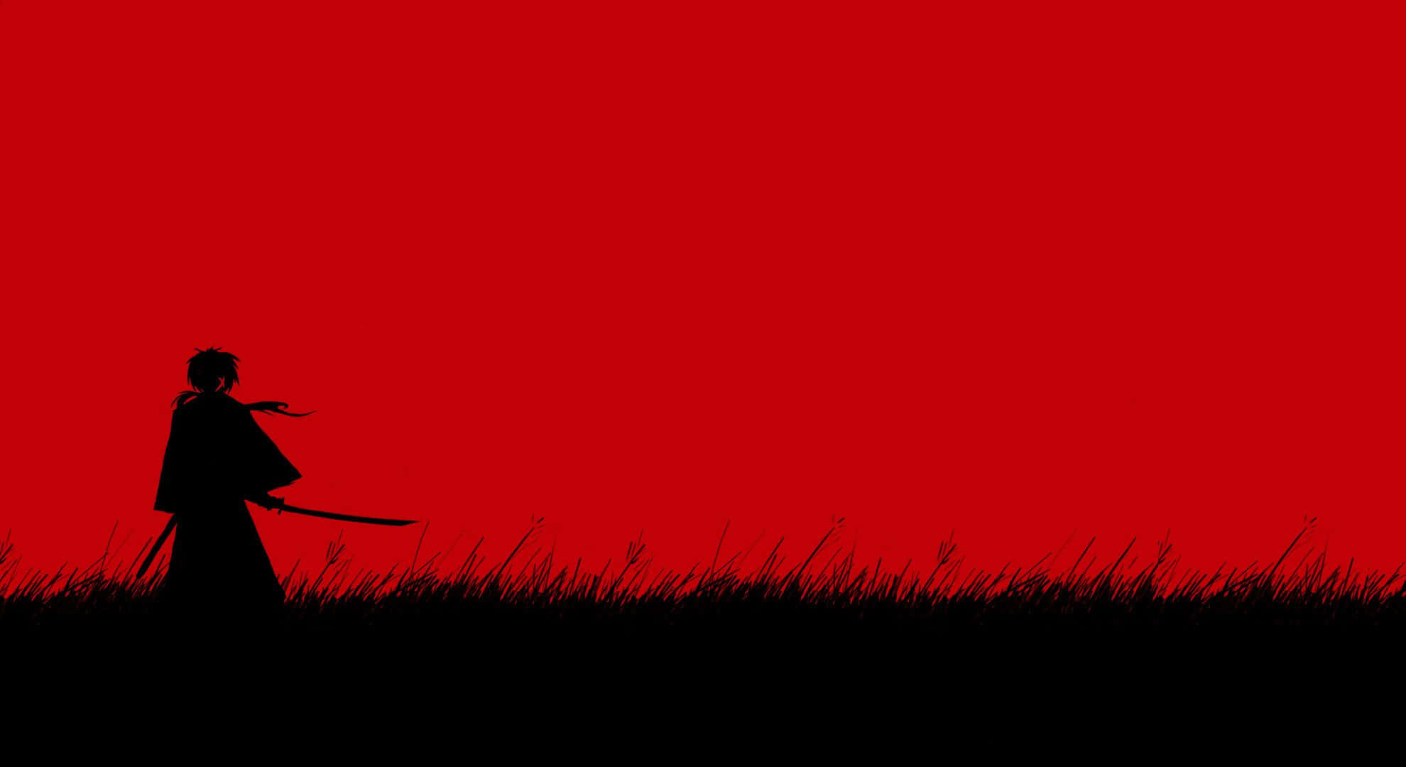 Samurai Mchezo Nyekundu Picha ya Ukuta