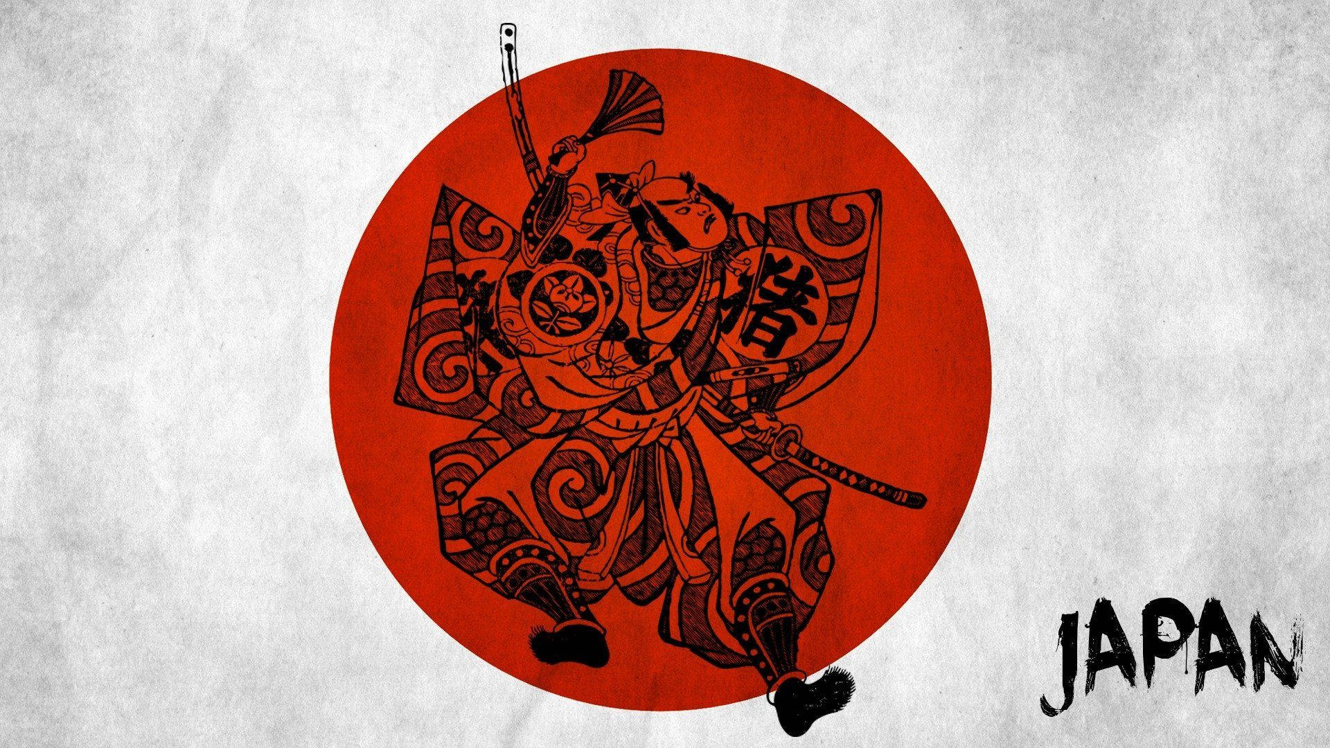 Samurai wa Kicheza Kijapani Picha ya Ukuta