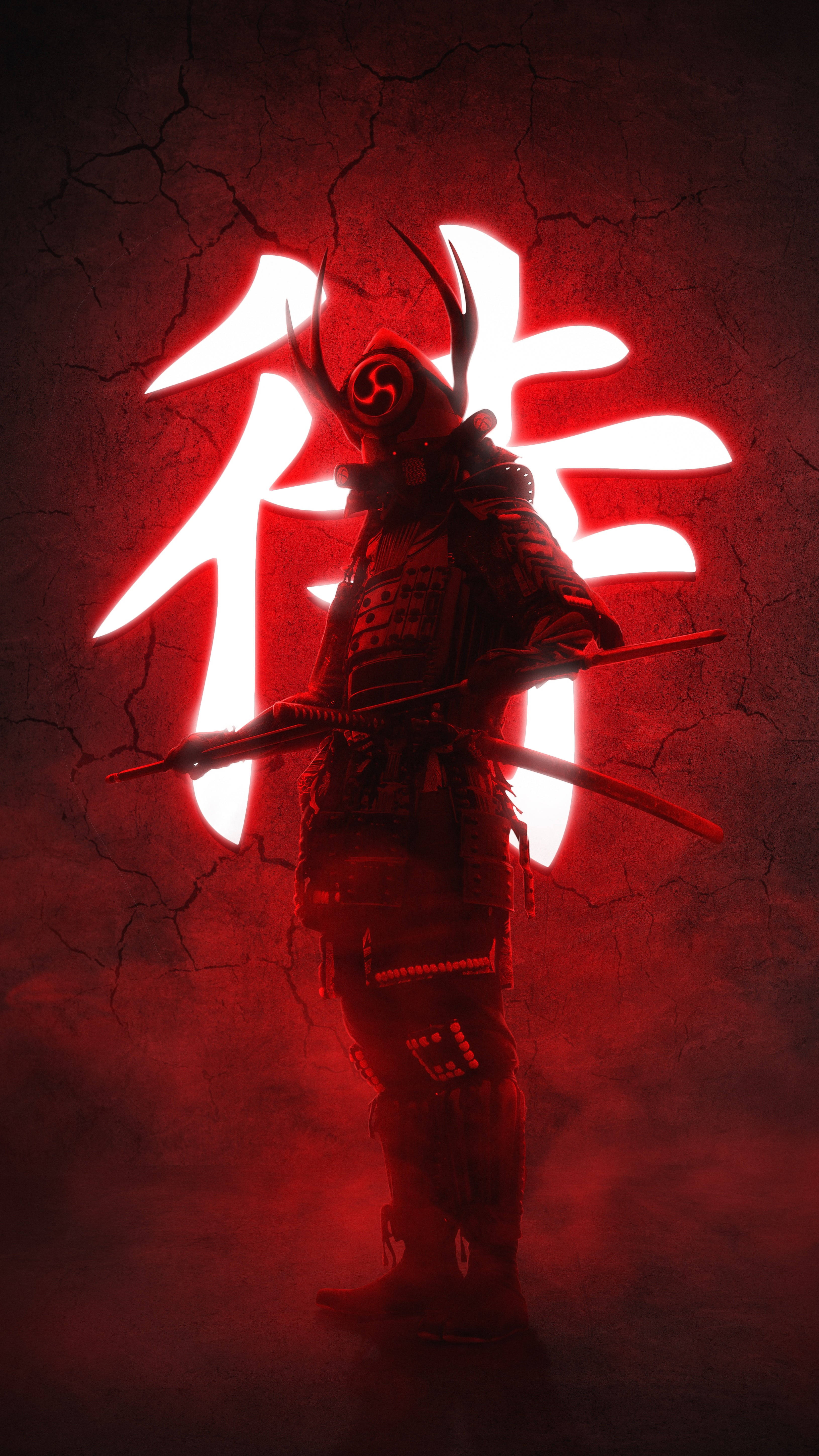 Samurai wa Kijapani wa Keren Picha ya Ukuta