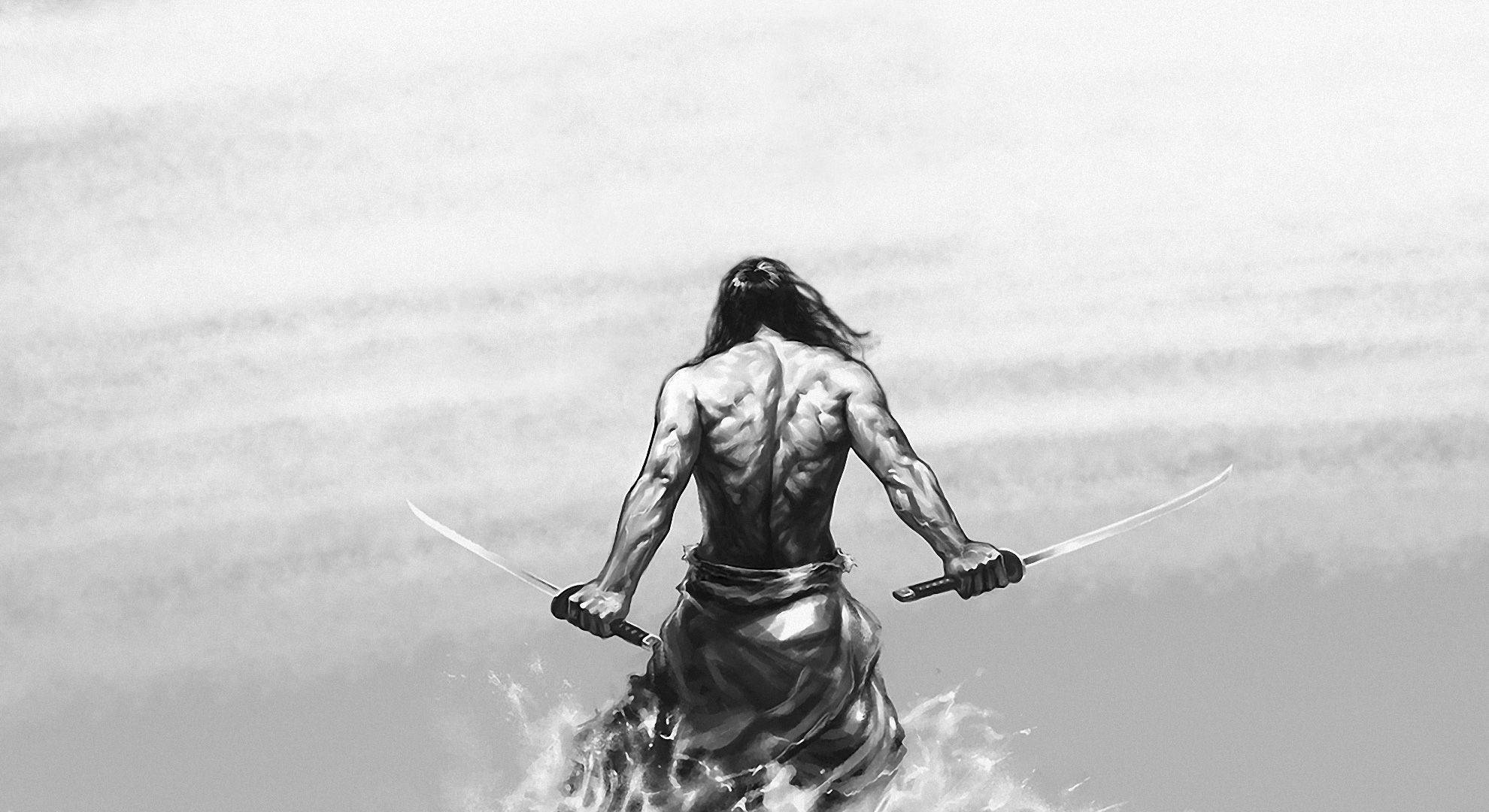 Samurai wa Kijapani Majini Picha ya Ukuta
