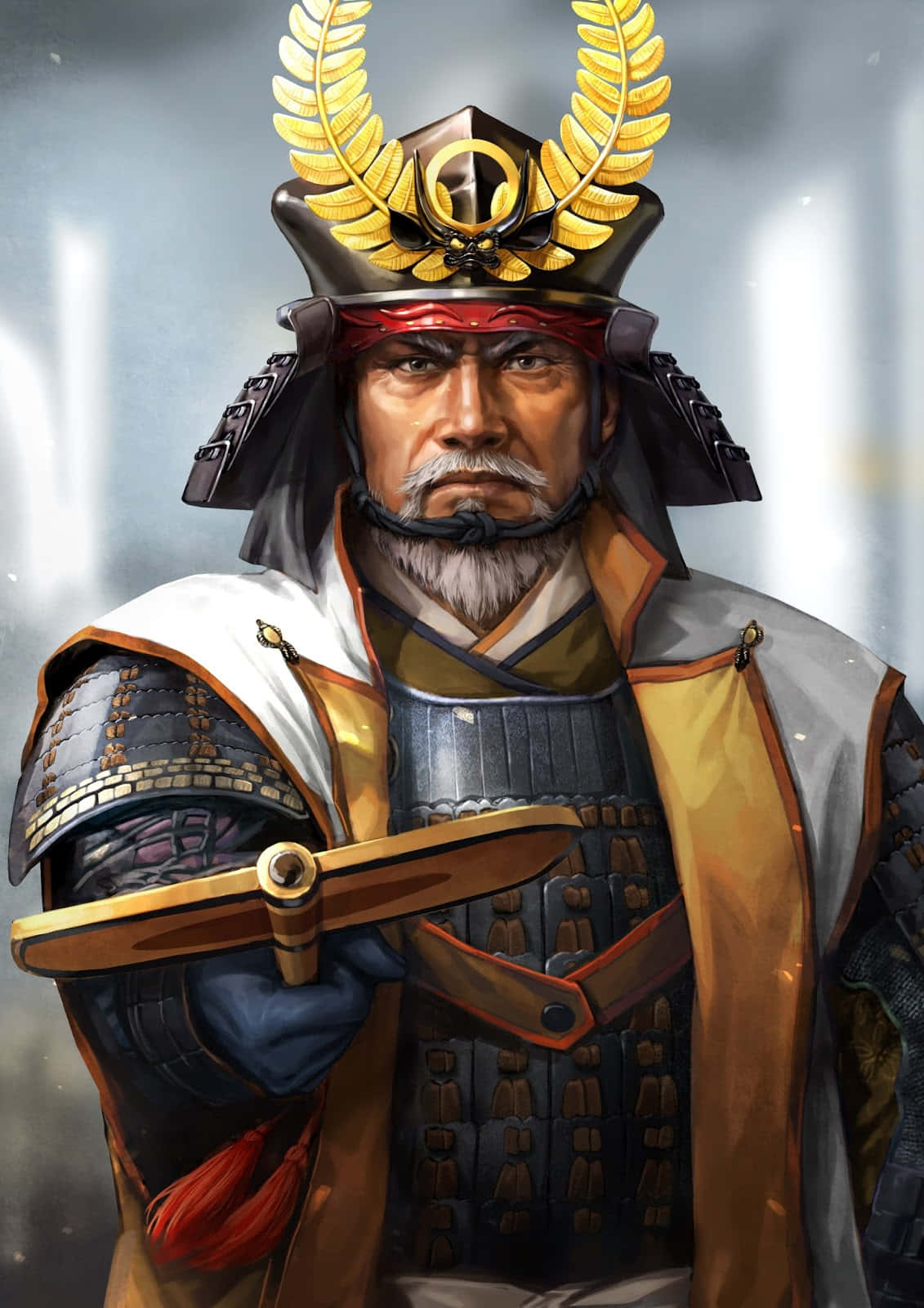 Samurai wa Tokugawa Shogunate katika Armor ya Kipekee Picha ya Ukuta