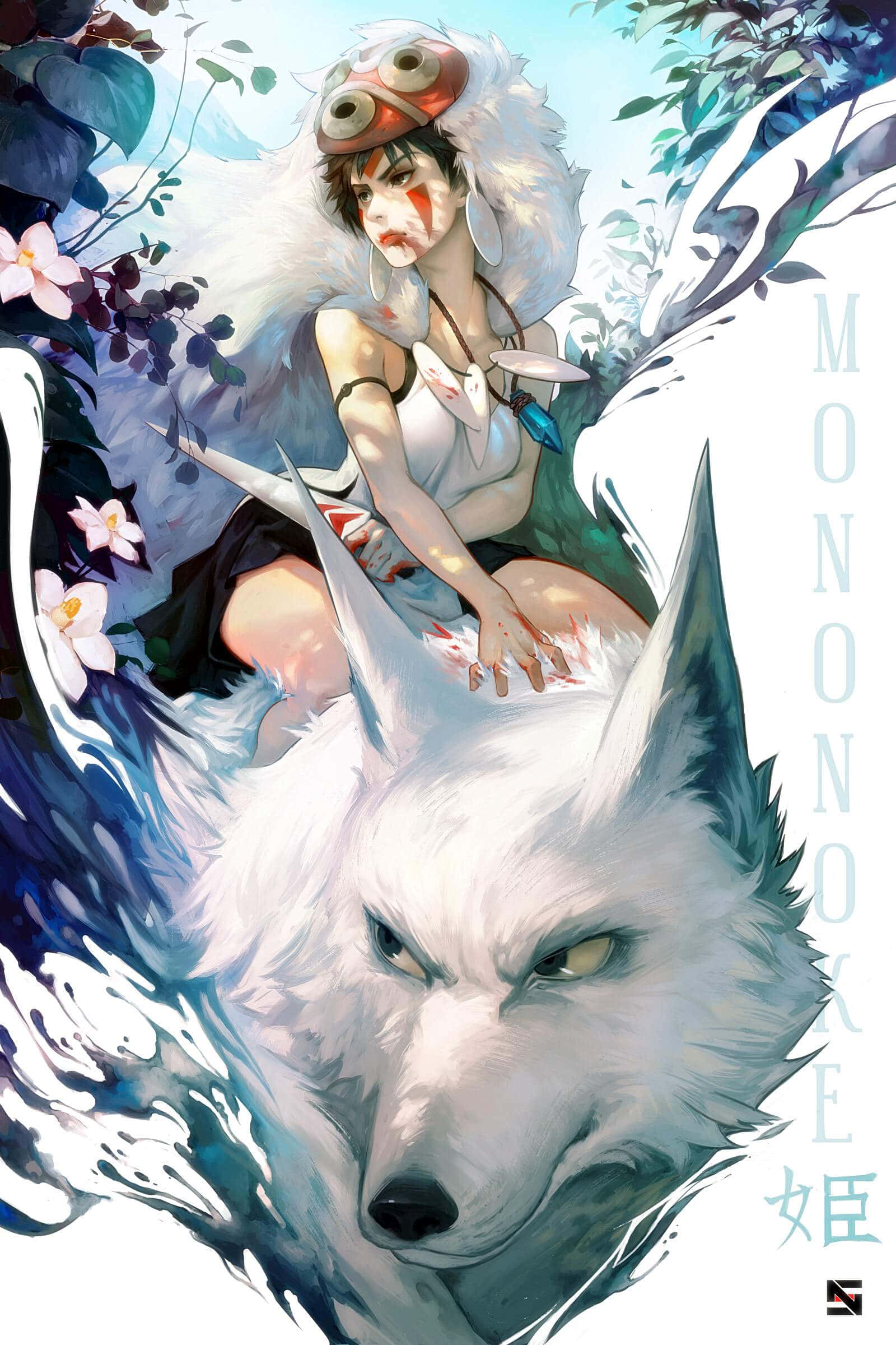 San kutoka Princess Mononoke Picha ya Ukuta