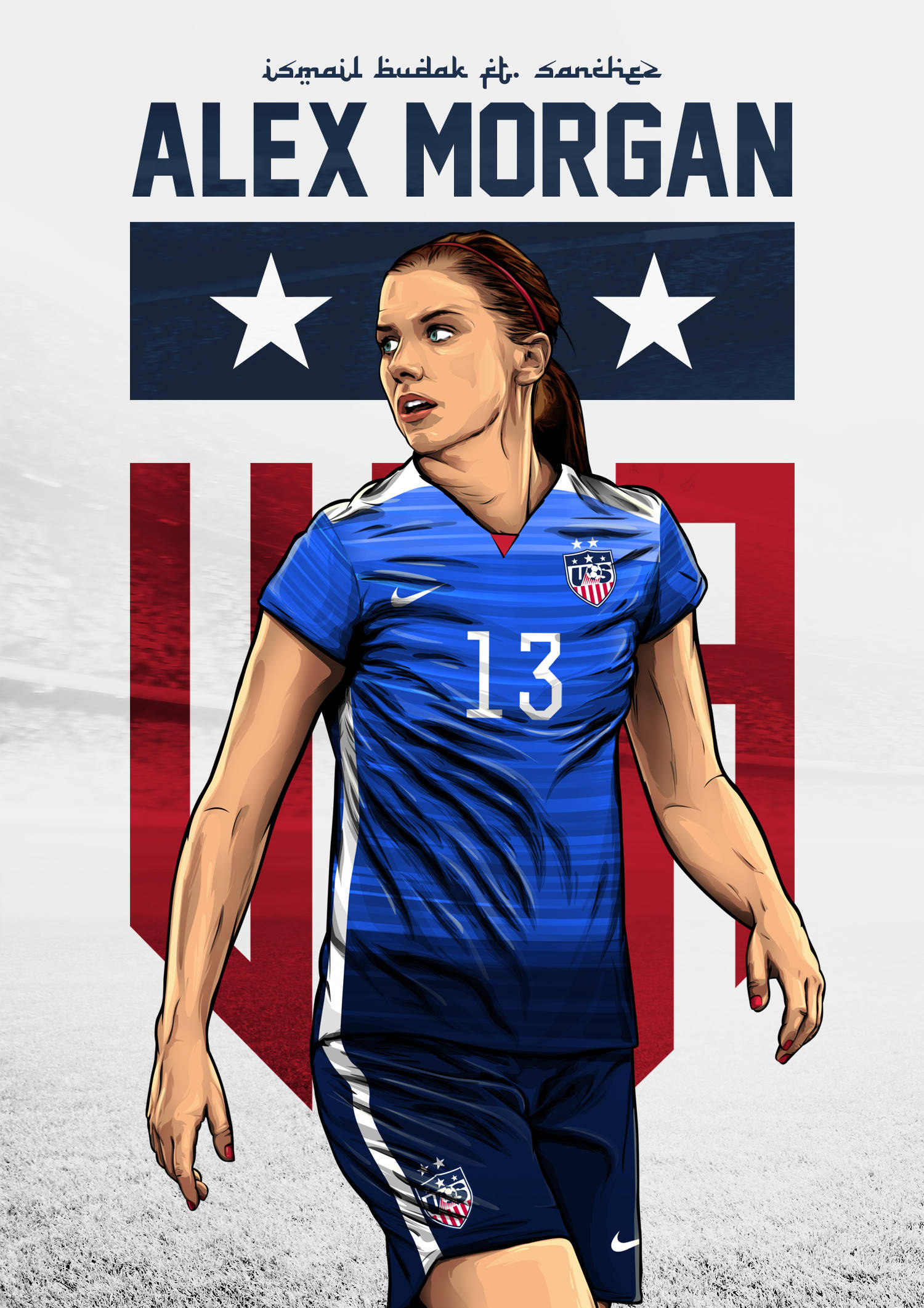 Sanaa Dijitali ya Alex Morgan Picha ya Ukuta
