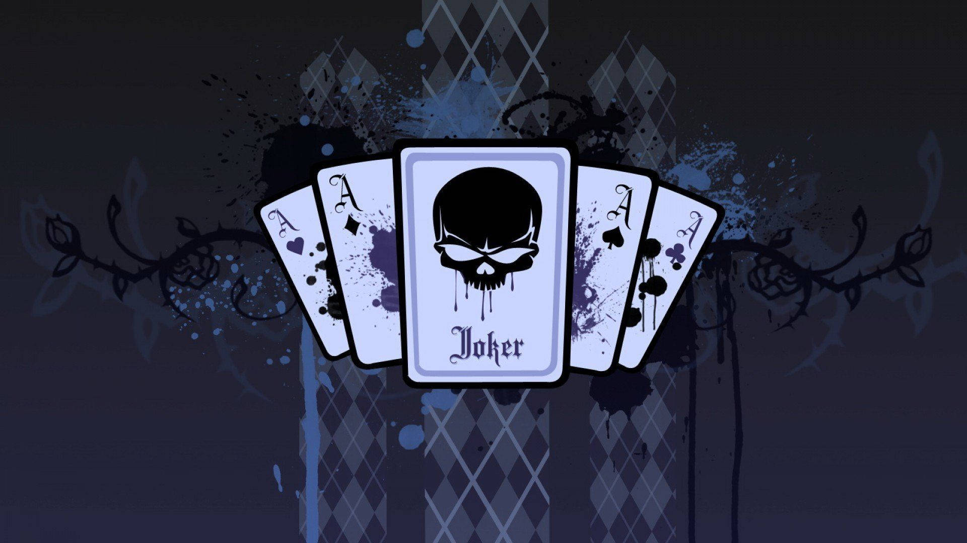 Sanaa Dijitali ya Kadi ya Joker Picha ya Ukuta