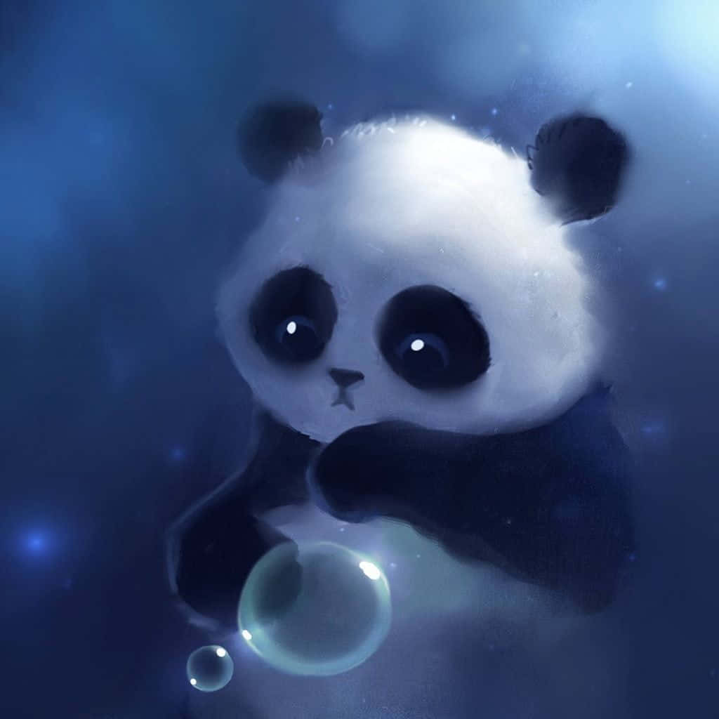 Sanaa Dijitali ya Panda ya Tumblr iPad Picha ya Ukuta
