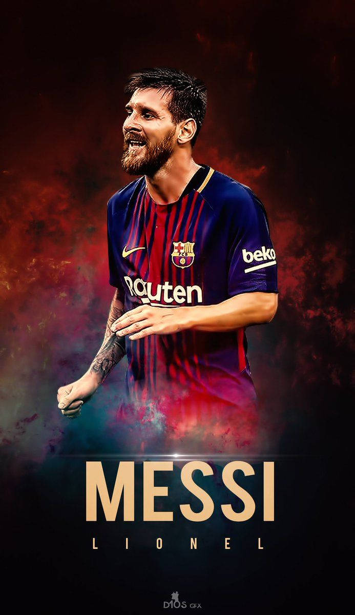 Sanaa Nyekundu ya Lionel Messi Picha ya Ukuta