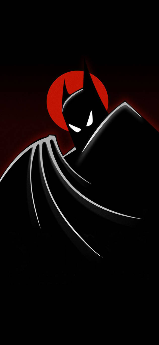 Sanaa Nyeusi ya Batman Mwezi Mwekundu Simu Hai Picha ya Ukuta