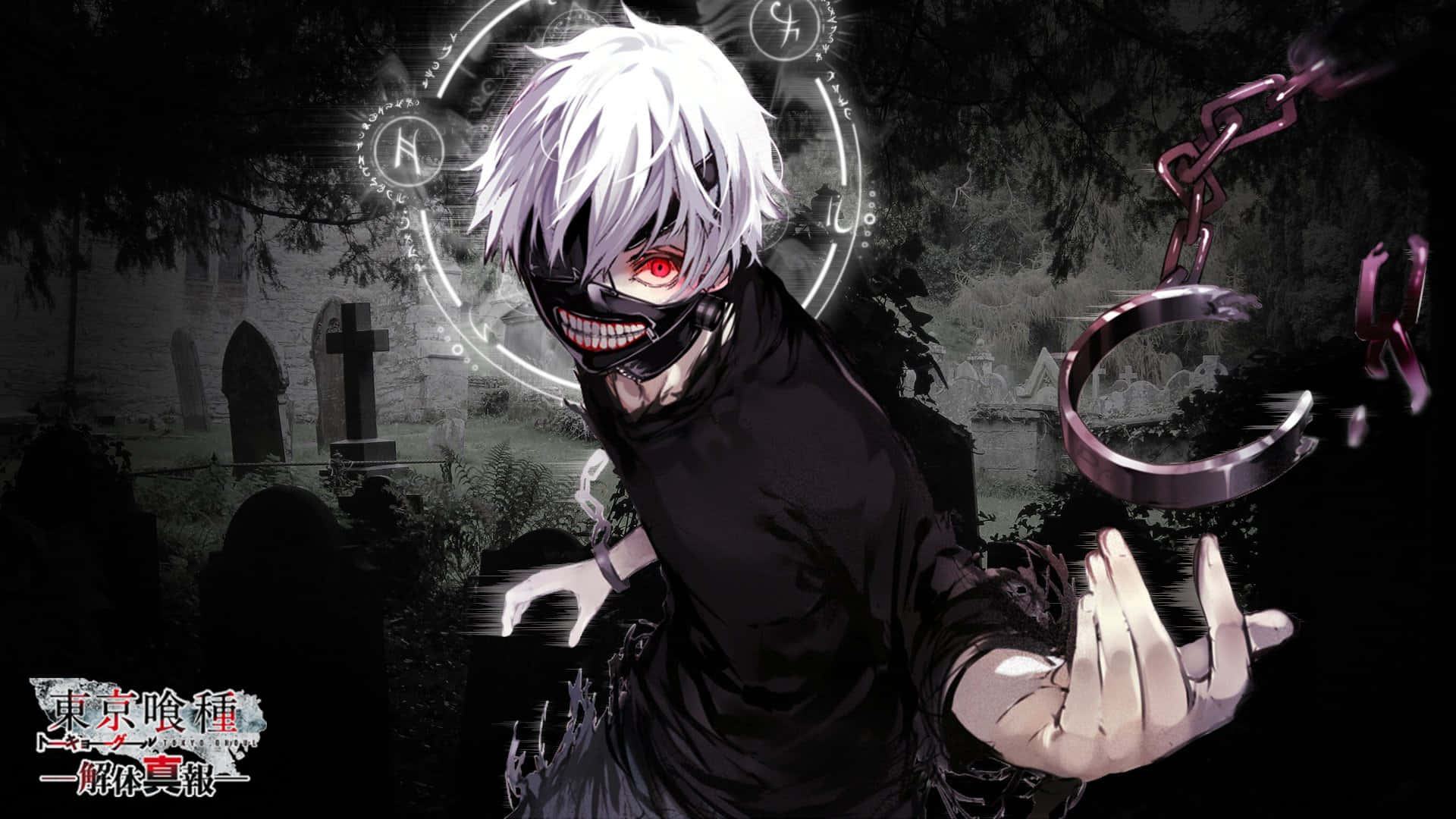 Sanaa Nyeusi ya Anime ya Tokyo Ghoul Kaneki Ken Picha ya Ukuta