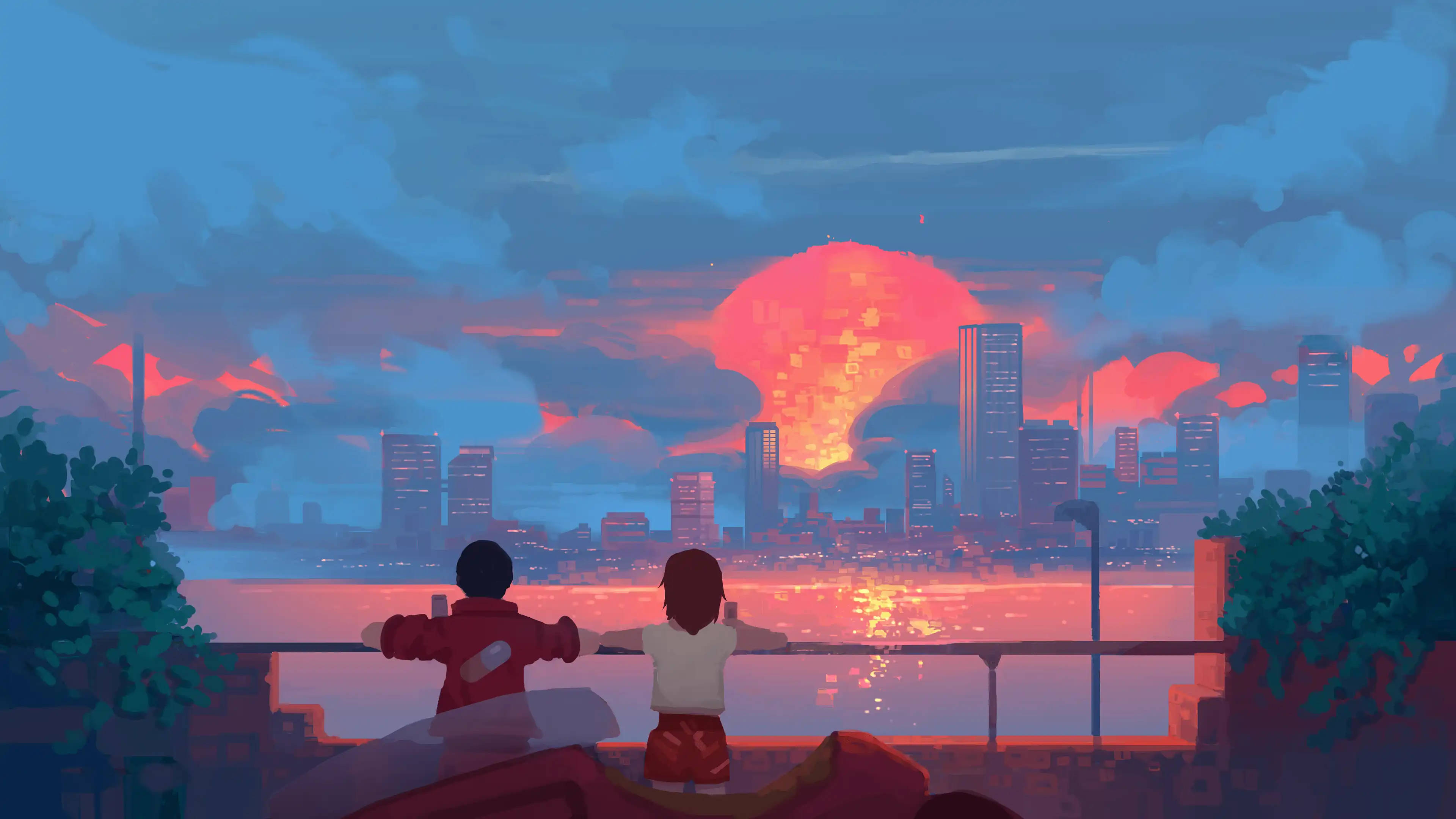 Sanaa ya Akira ya Anime ya Kupendeza kwa Kompyuta ya Meza Picha ya Ukuta
